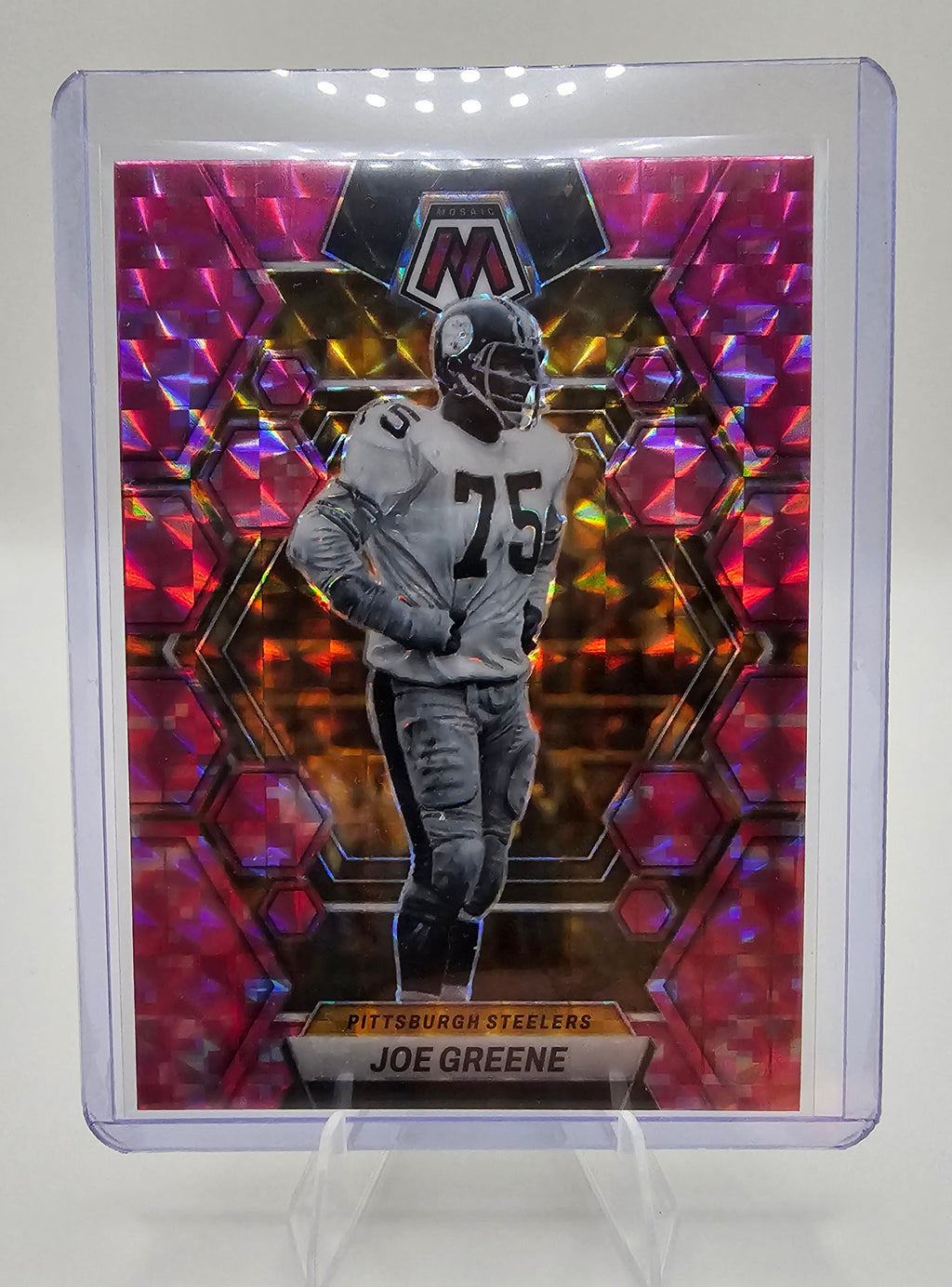 2023 Panini Mosaic #210 Joe Greene Orange Mosaic #/199