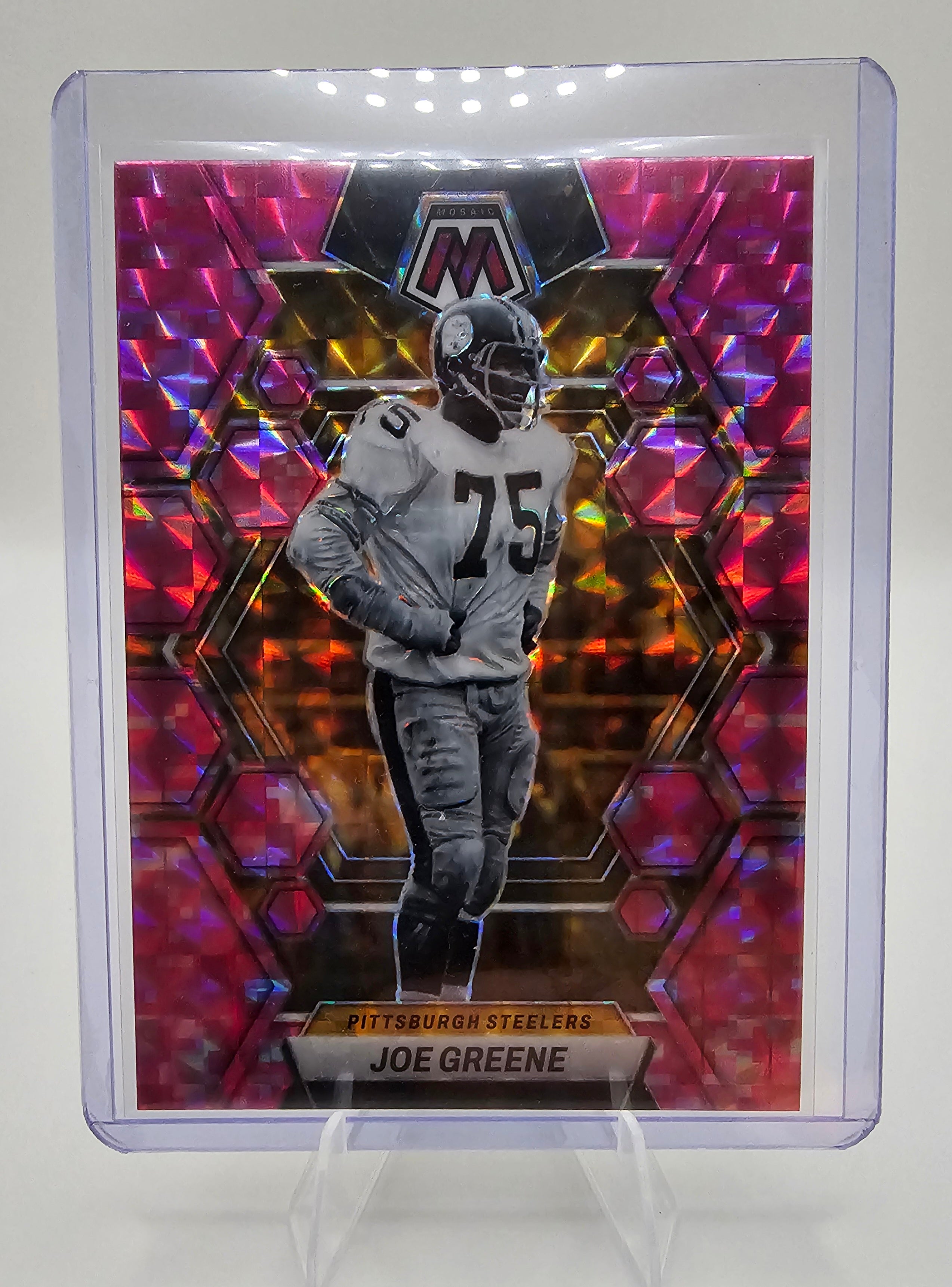 2023 Panini Mosaic #210 Joe Greene Orange Mosaic #/199