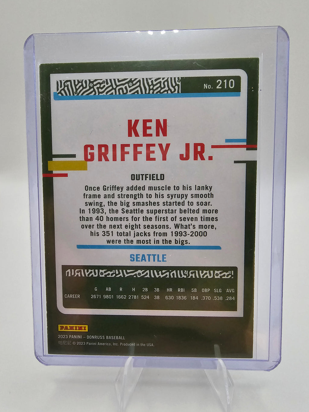 2023 Donruss #210 Ken Griffey Jr. Yellow