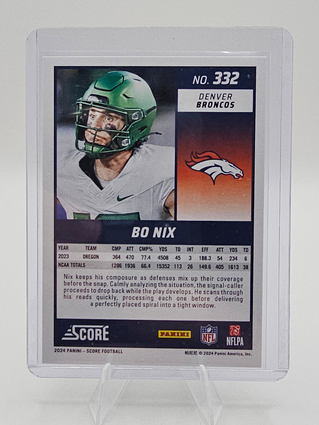 2024 Score #332 Bo Nix Stars #/399