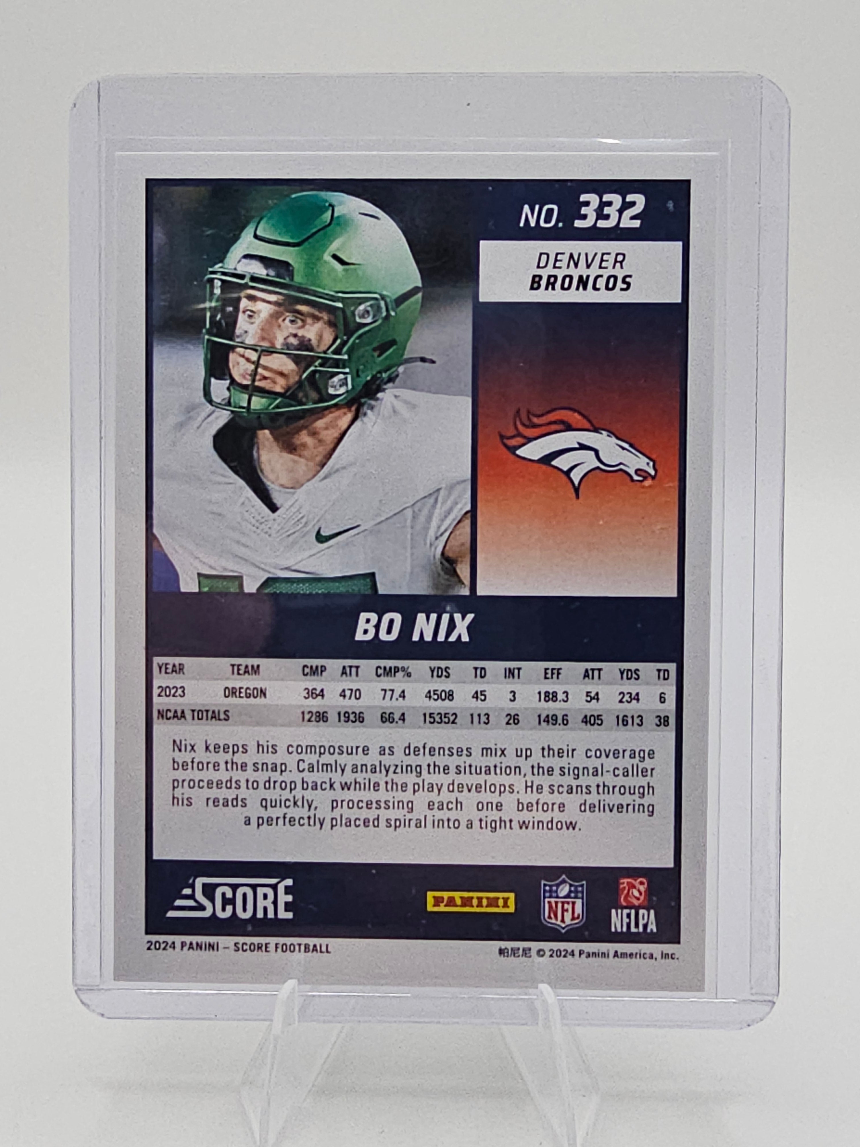 2024 Score #332 Bo Nix Stars #/399