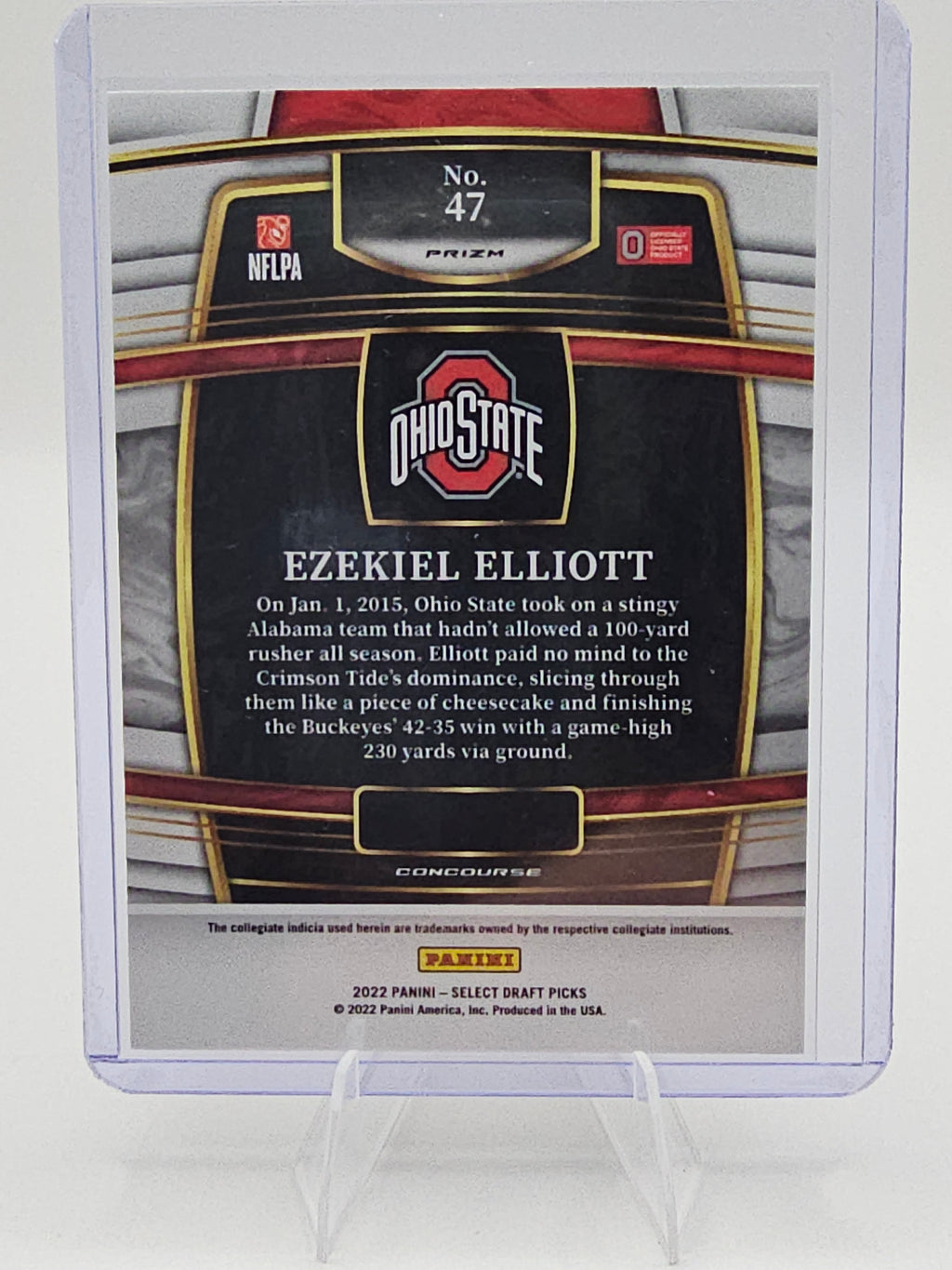 2022 Panini Select Draft Picks #47 Ezekiel Elliott