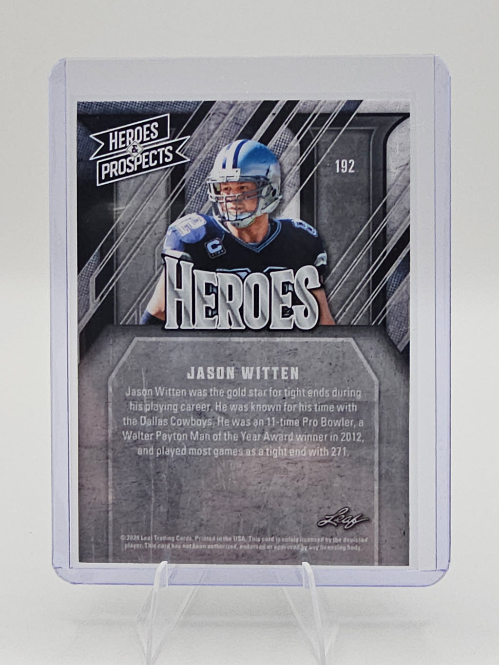 🏈 2024 Leaf Heroes & Prospects Heroes Jason Witten Insert Card