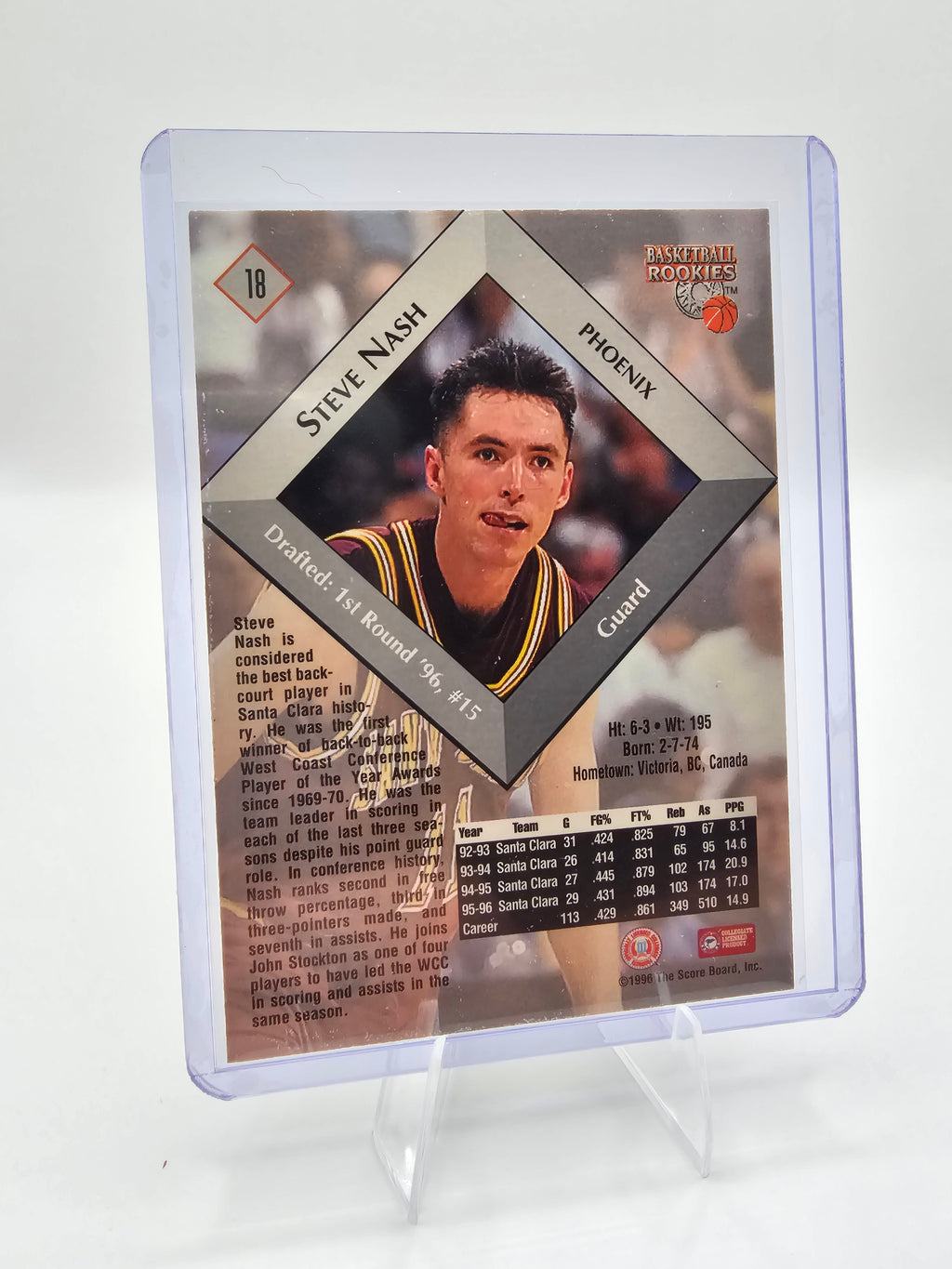 1996 Signature Rookies Steve Nash Rookie Card / Santa Clara University