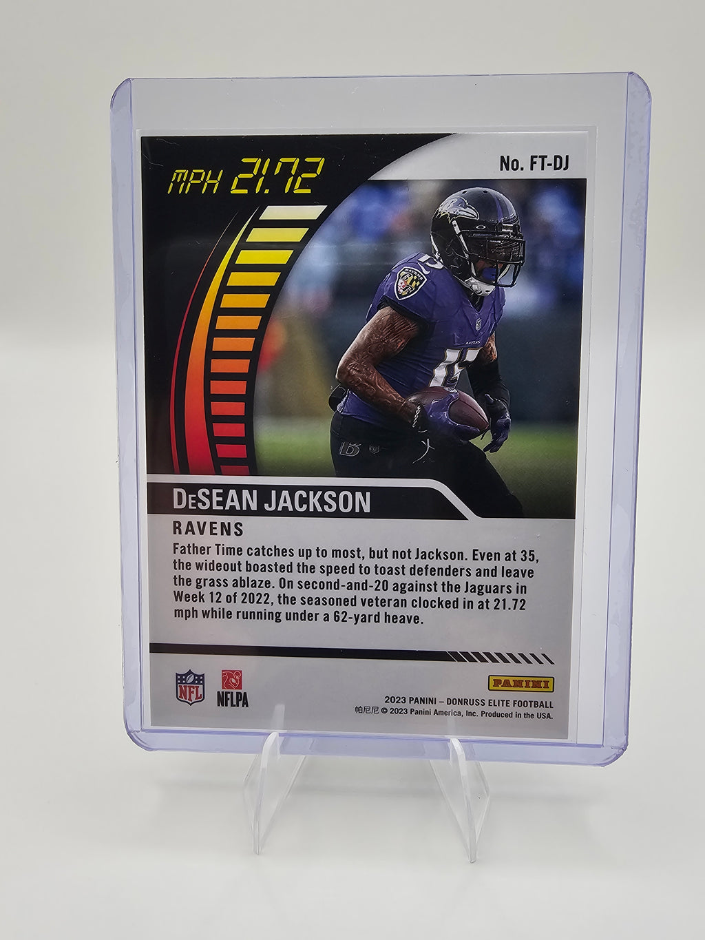 2023 Donruss Elite Full Throttle DeSean Jackson Insert / Baltimore Ravens