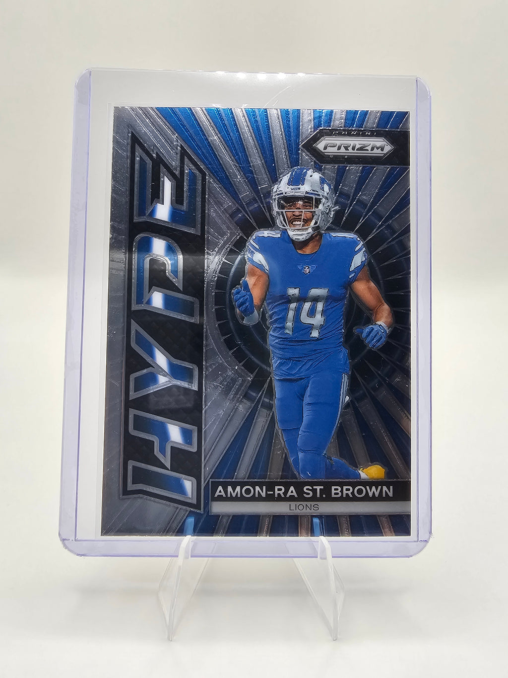 2023 Panini Prizm Hype #H-9 Amon-Ra St. Brown – Detroit Lions Insert