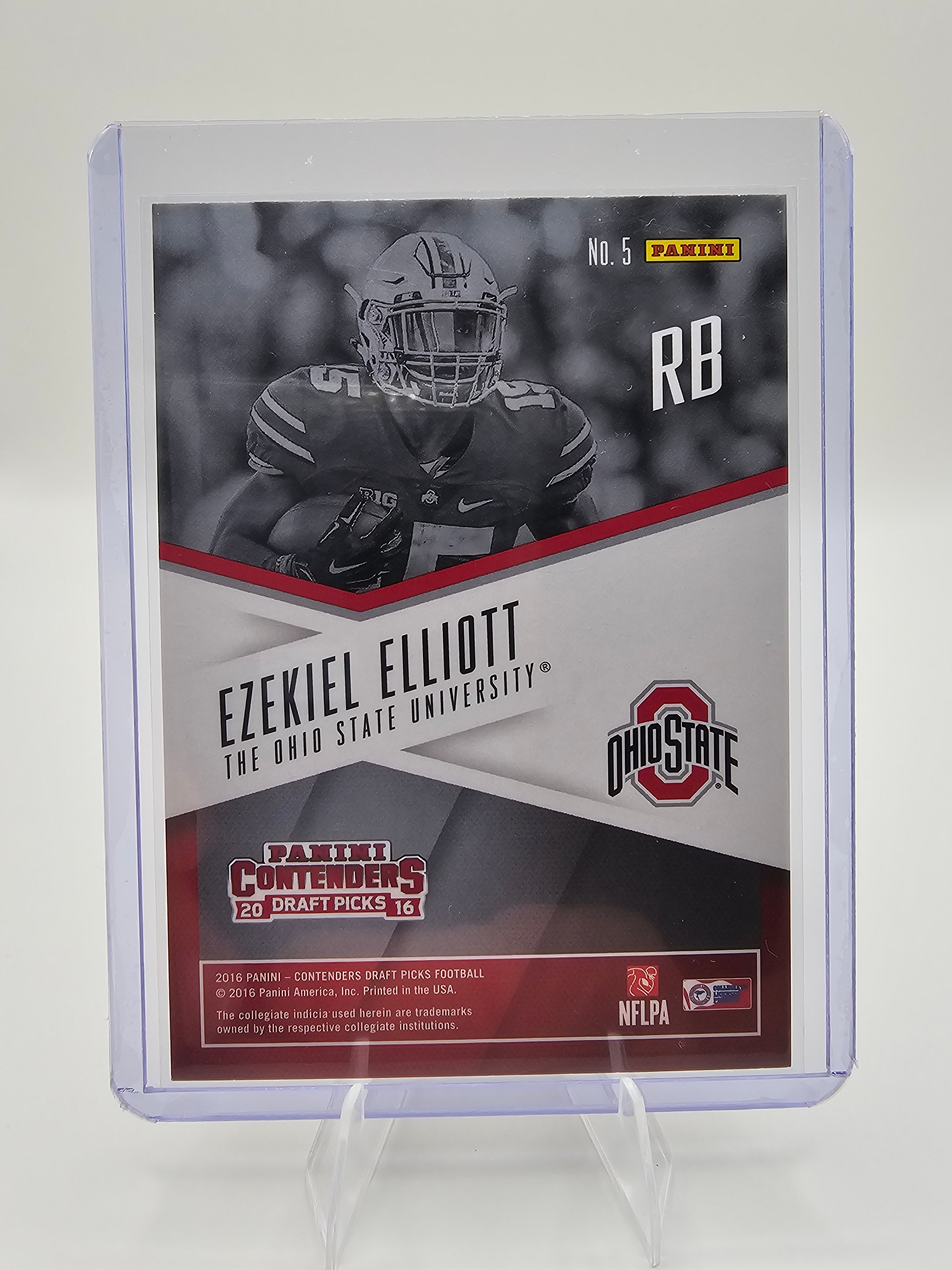 2016 Panini Contenders Draft Picks School Colors Ezekiel Elliott #18