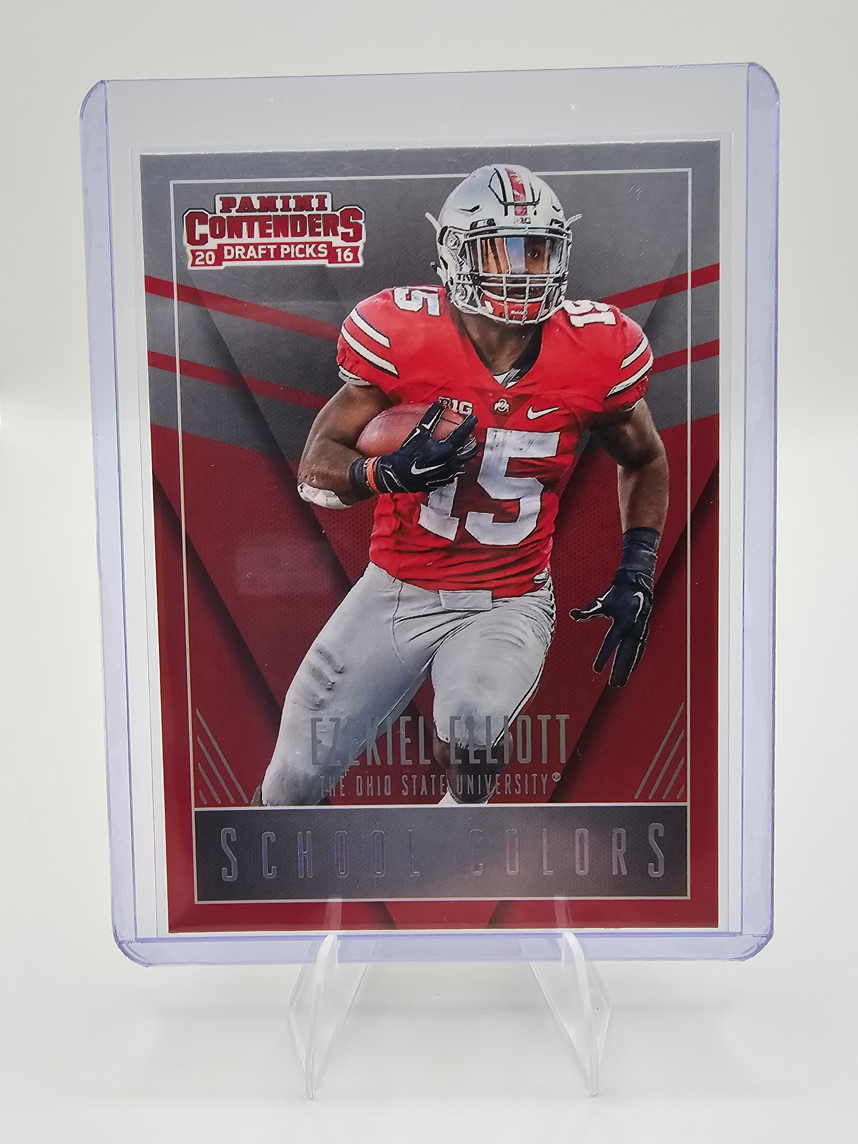2016 Panini Contenders Draft Picks School Colors Ezekiel Elliott #18