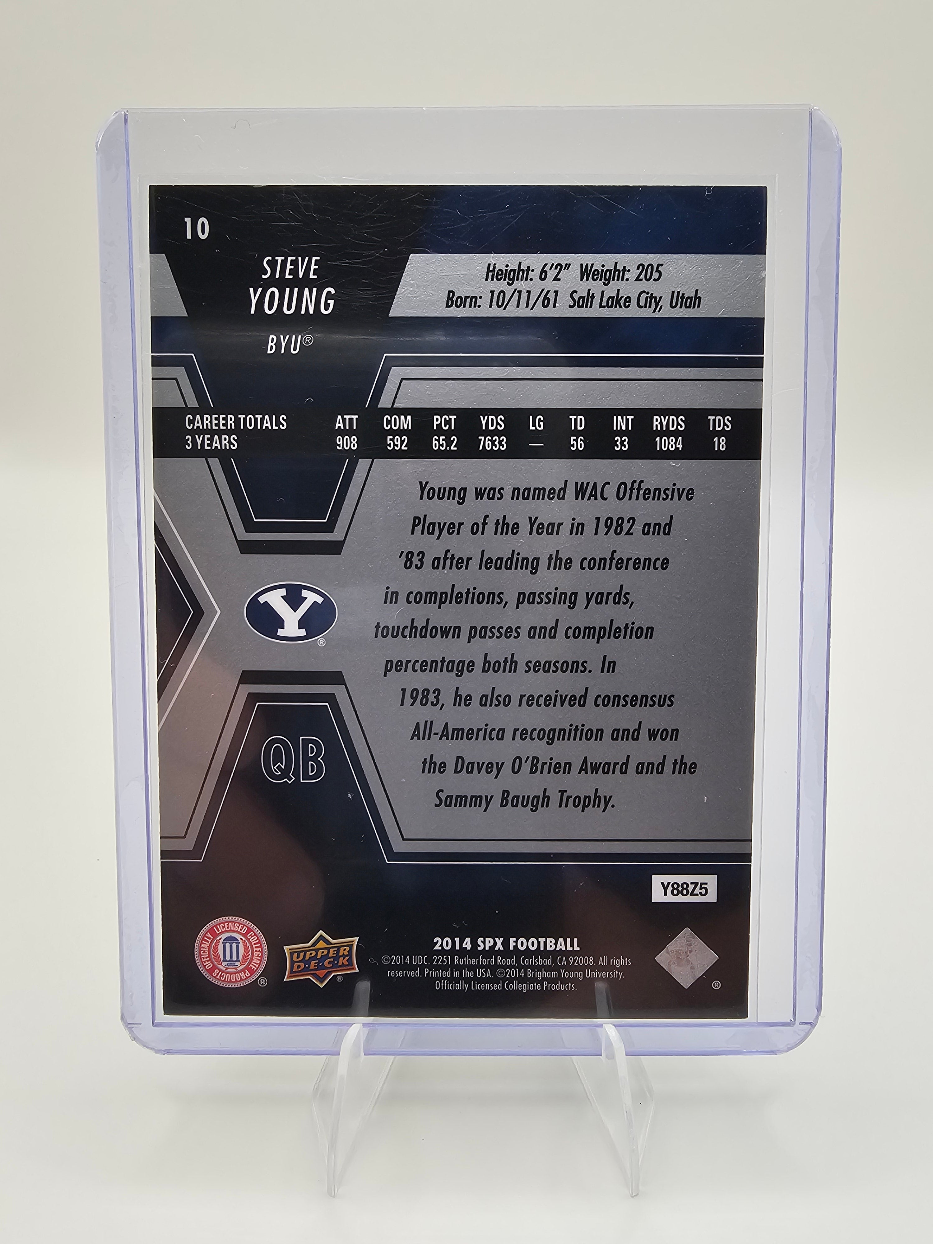 🏈🔥 2014 SPx Steve Young BYU QB Insert Card 🔥🏈