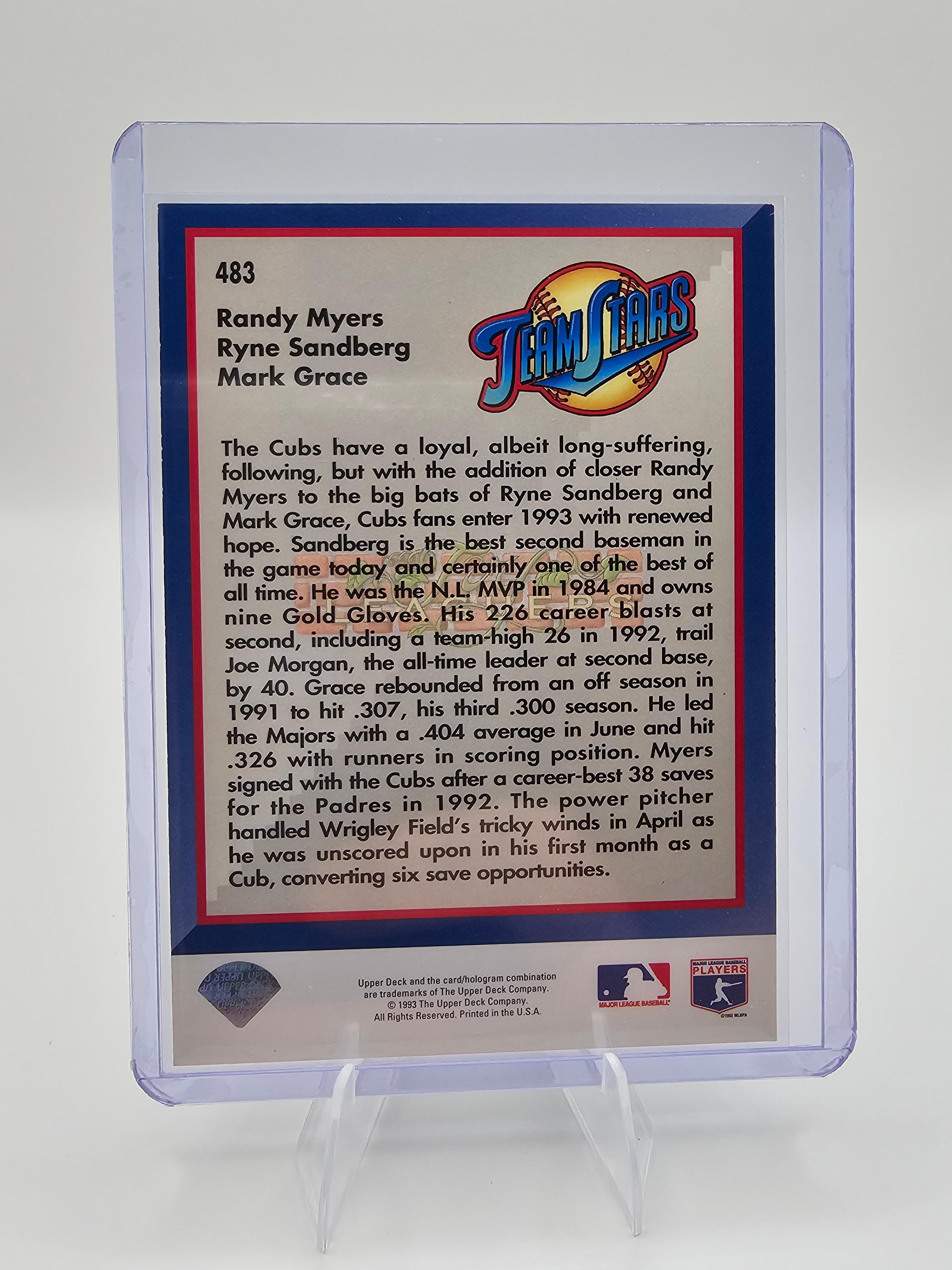 ⚾🔥 1993 Upper Deck Triple Leaguers Chicago Cubs Team Card 🔥⚾