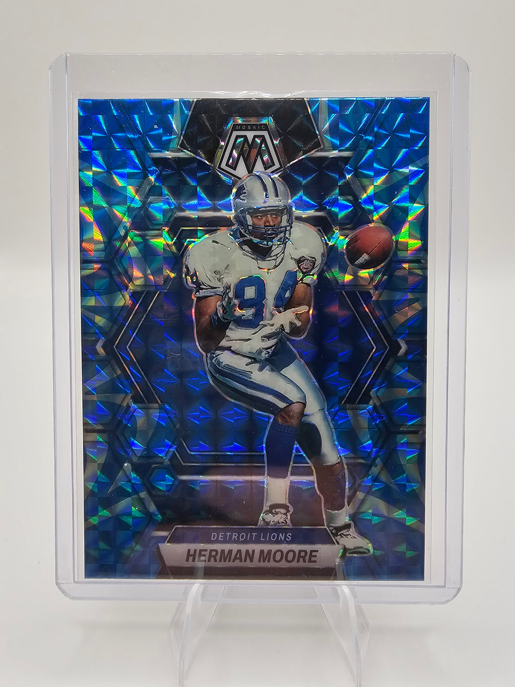🦁🔥 Herman Moore 2023 Panini Mosaic Blue Reactive / Detroit Lions 🔥🦁
