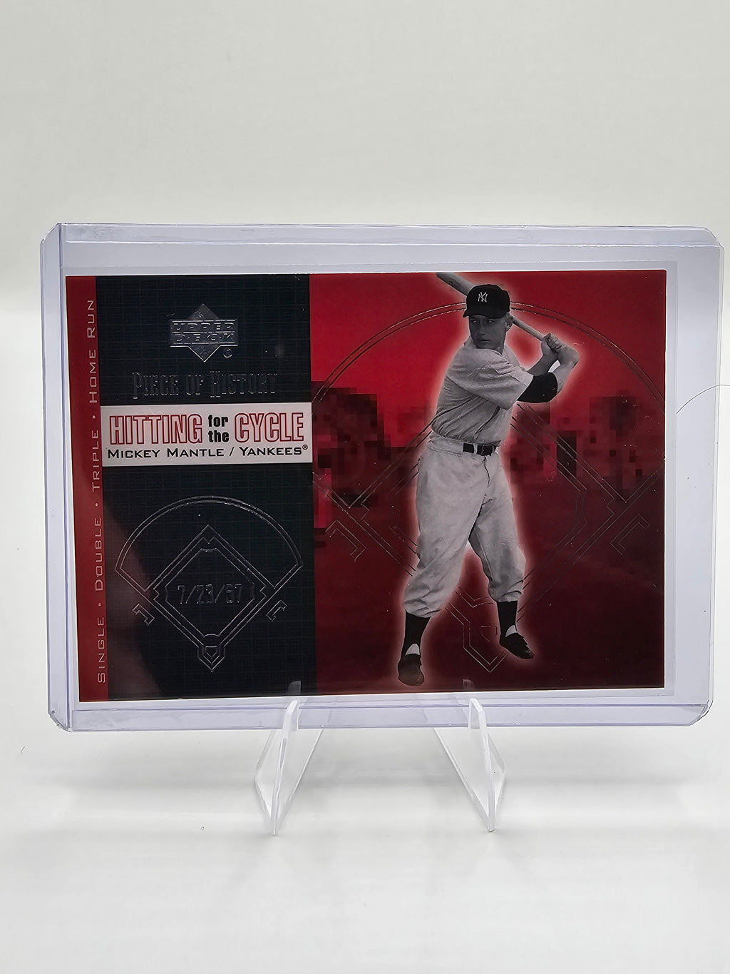 Upper Deck Piece of History “Hitting for the Cycle” Mickey Mantle H17