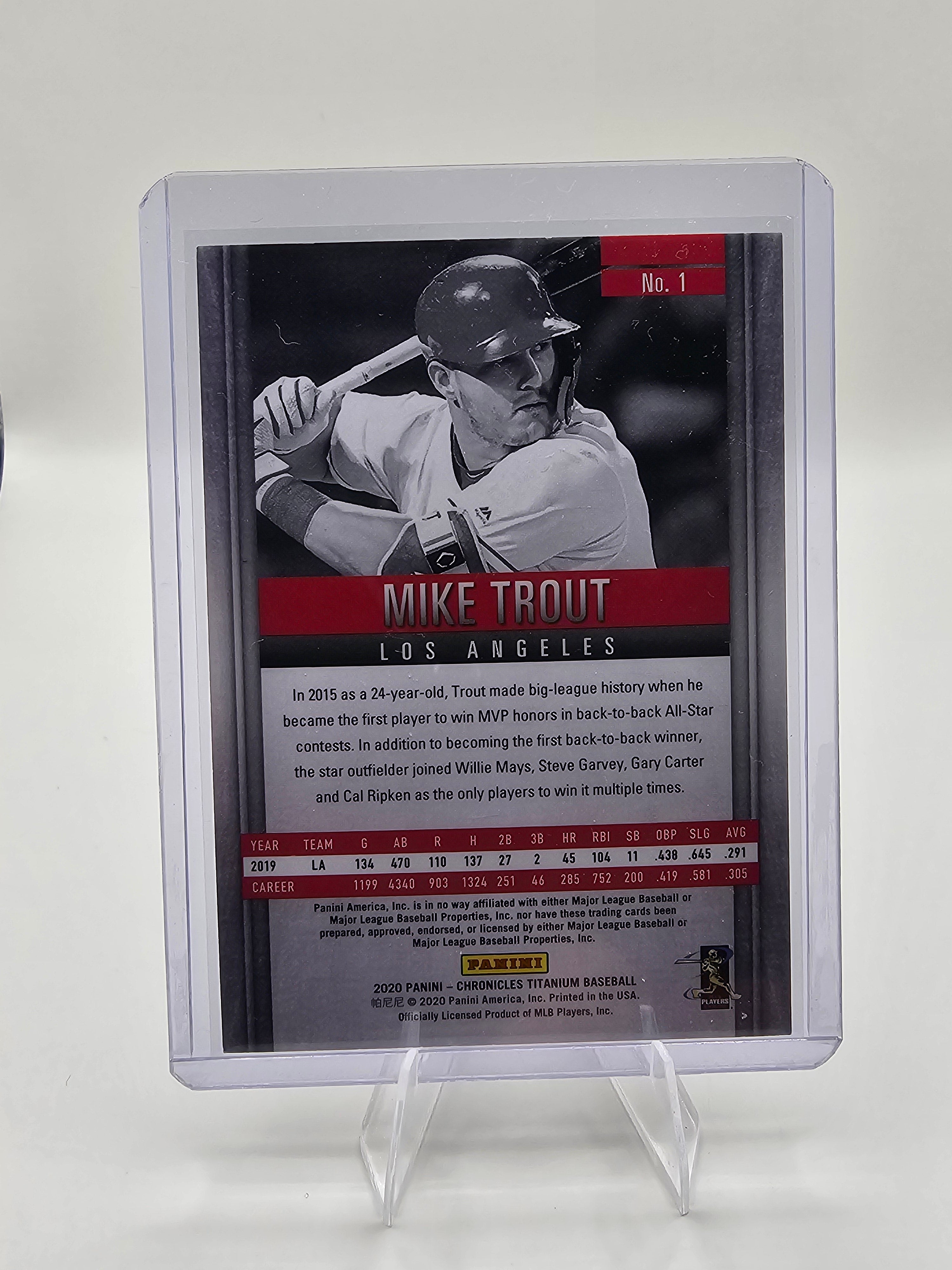2020 Panini Titanium Mike Trout – Los Angeles Angels