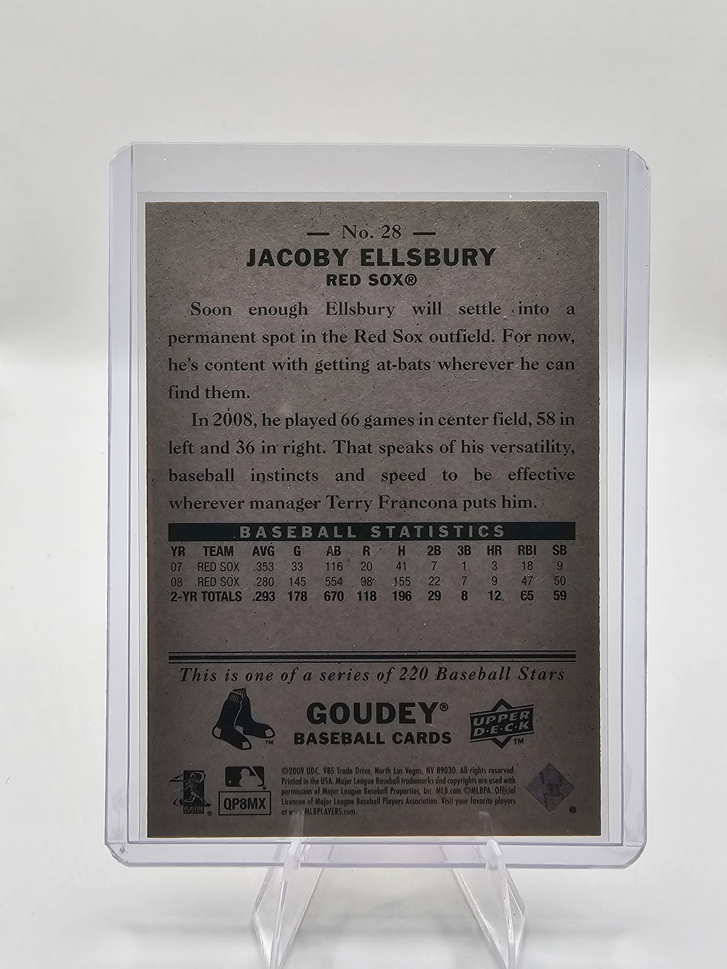 2009 Upper Deck Goudey #28 Jacoby Ellsbury