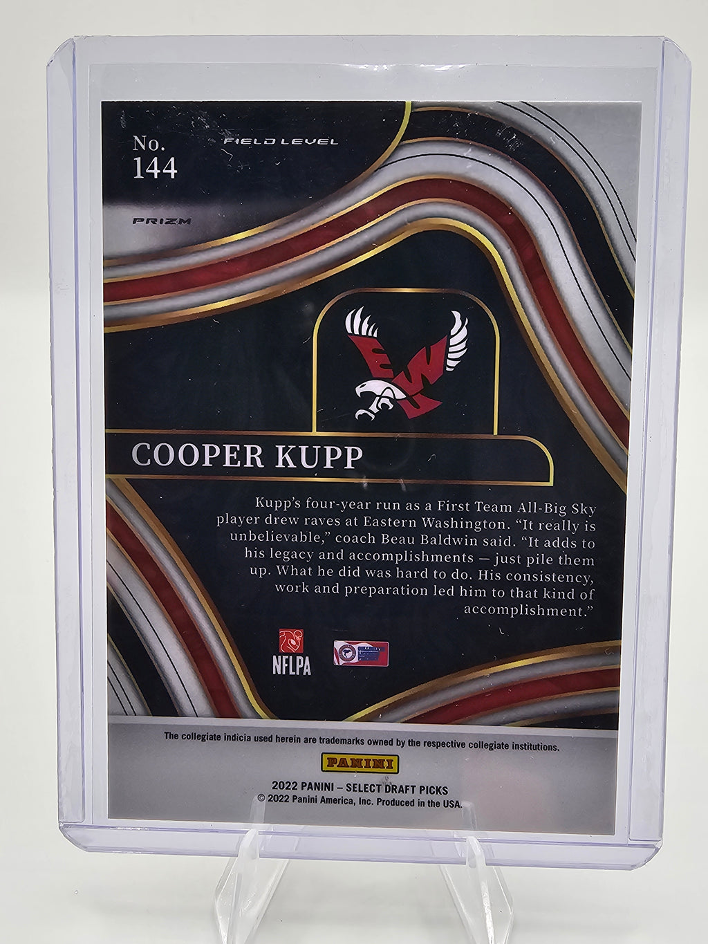 2022 Panini Select Draft Picks Cooper Kupp – Concourse Cracked Ice Prizm