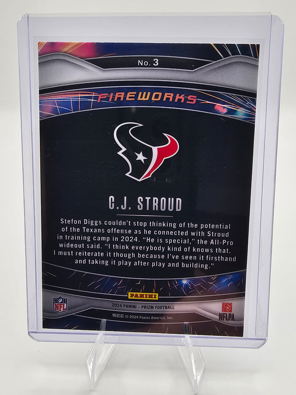 2024 Panini Prizm #3 C.J. Stroud Fireworks