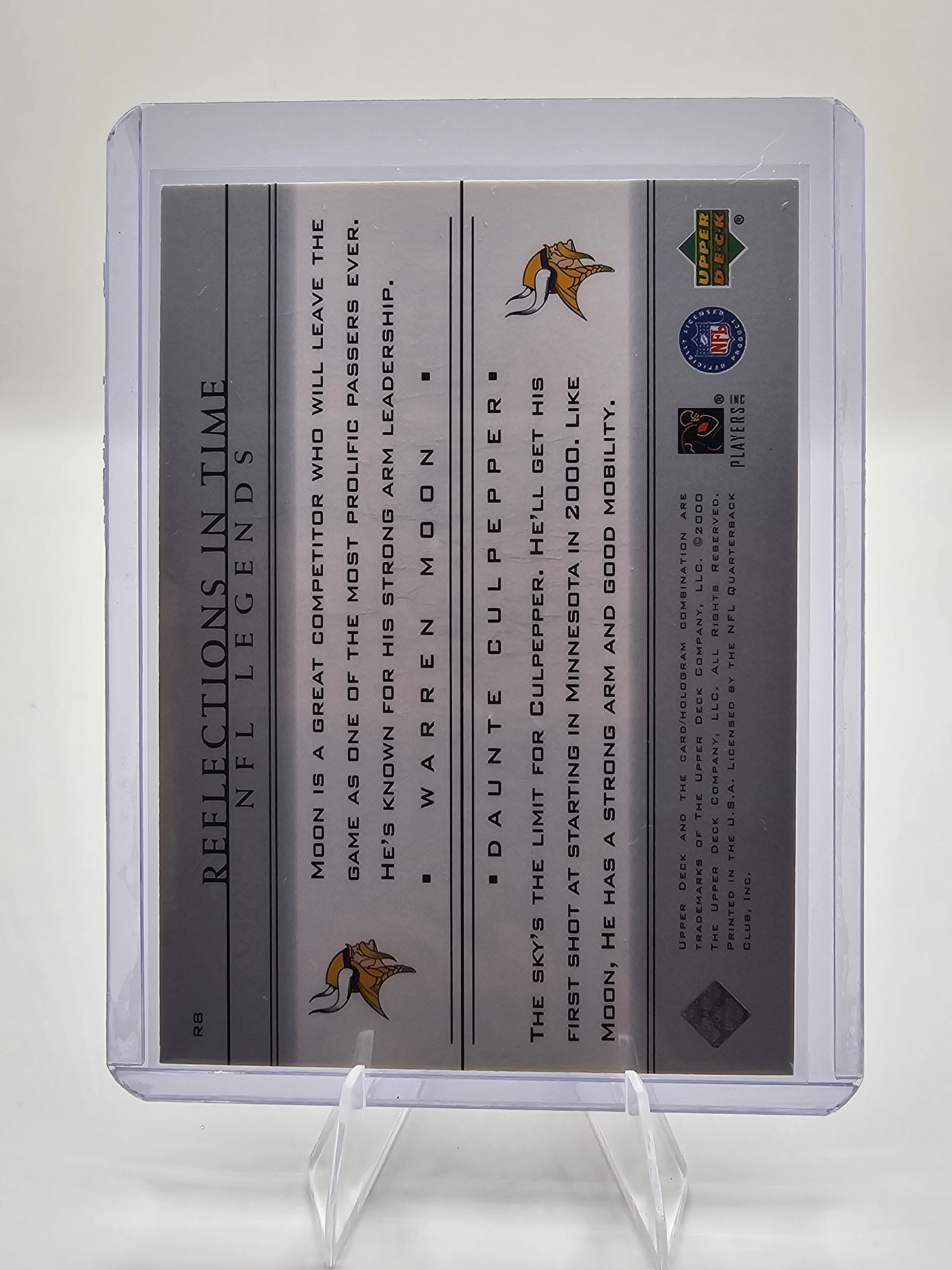 2000 Upper Deck Legends #R8 Warren Moon / Daunte Culpepper Reflections in Time