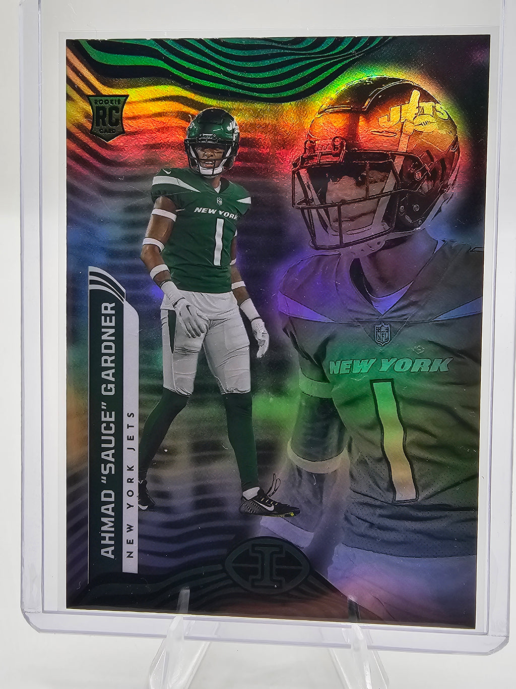2022 Panini Illusions #21 Ahmad "Sauce" Gardner Trophy Collection Dots
