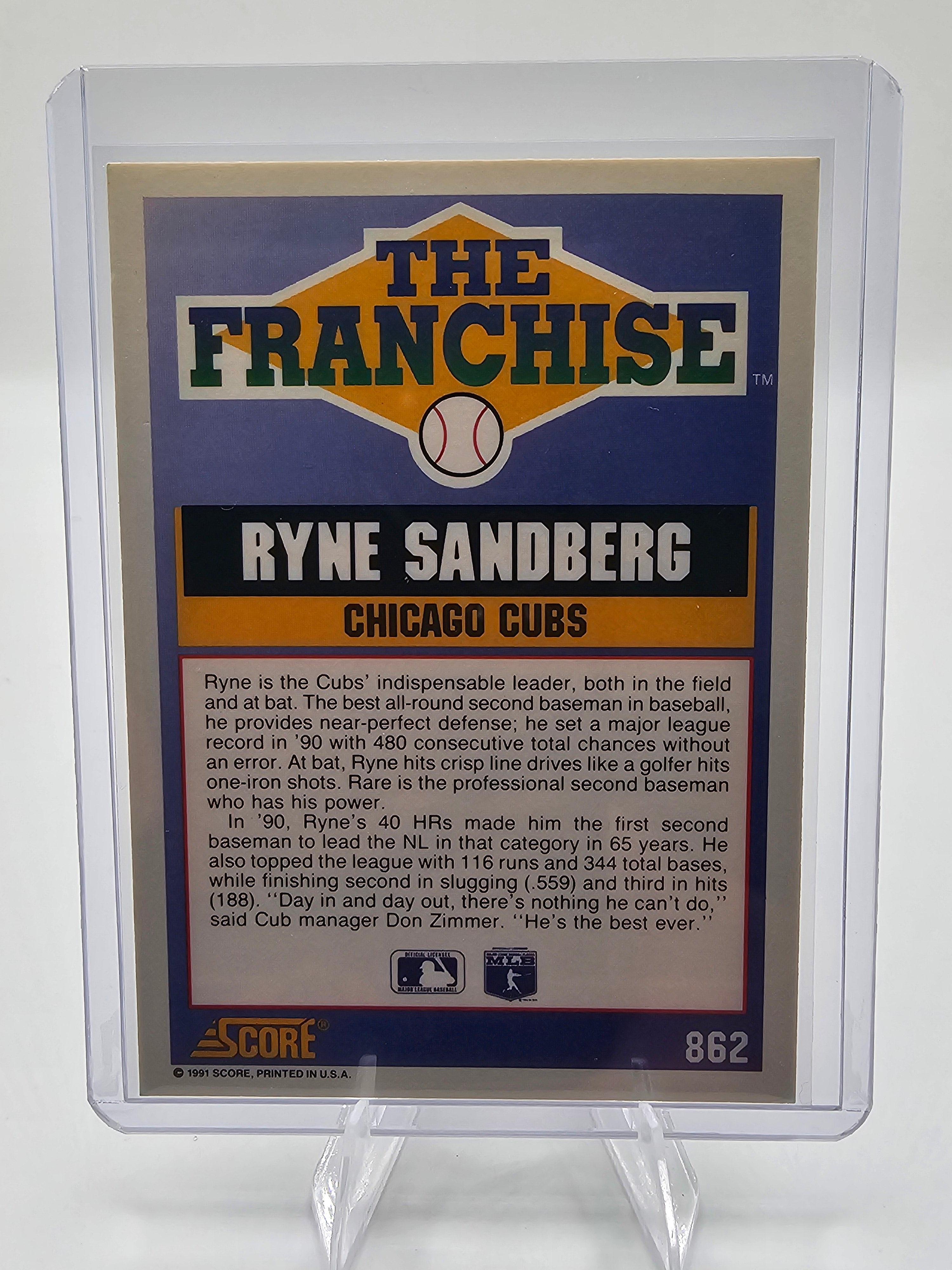 1991 Score #862 Ryne Sandberg