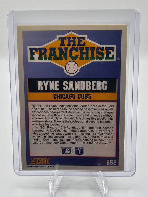 1991 Score #862 Ryne Sandberg
