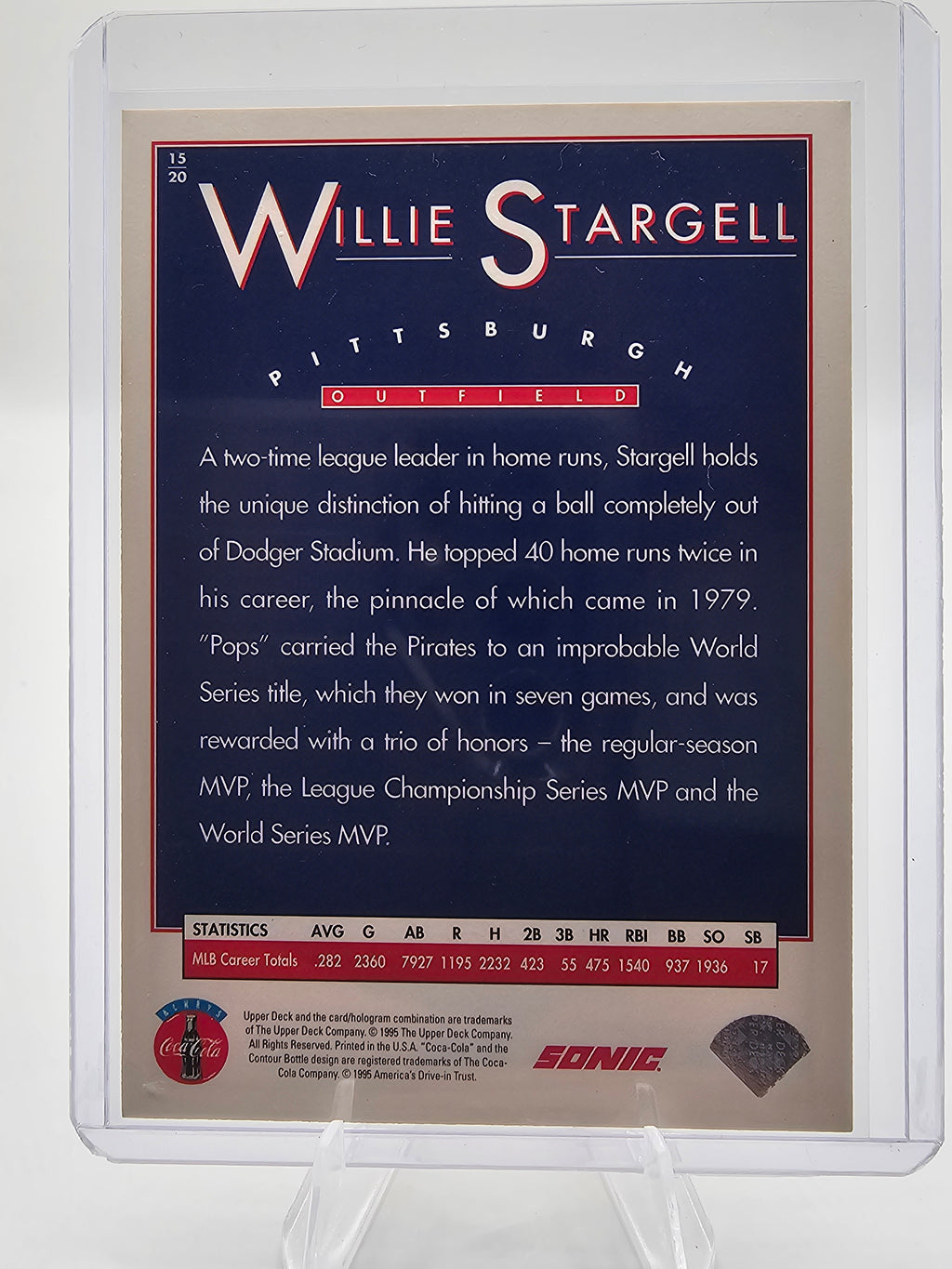 1995 Upper Deck Sonic Heroes of Baseball #15 Willie Stargell