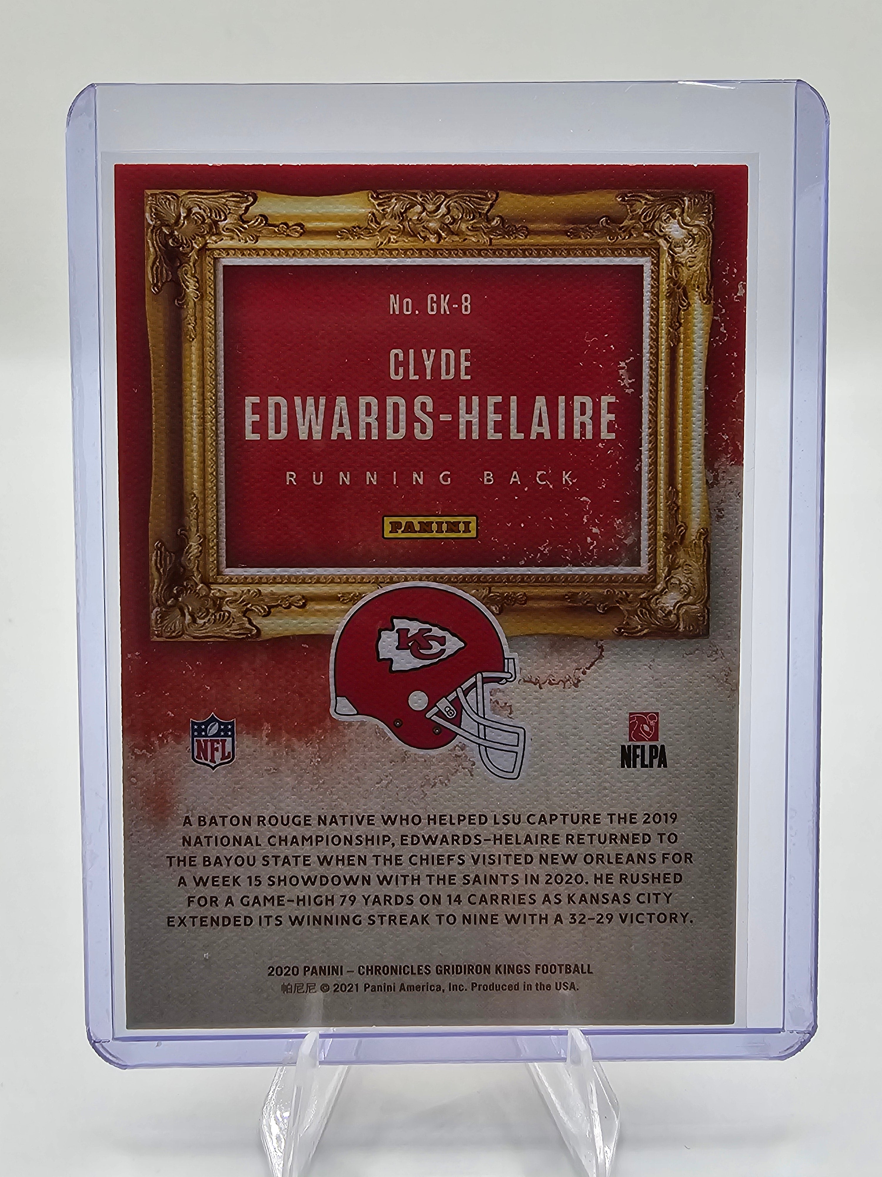 2020 Panini Chronicles #GK-8 Clyde Edwards-Helaire Gridiron Kings Bronze