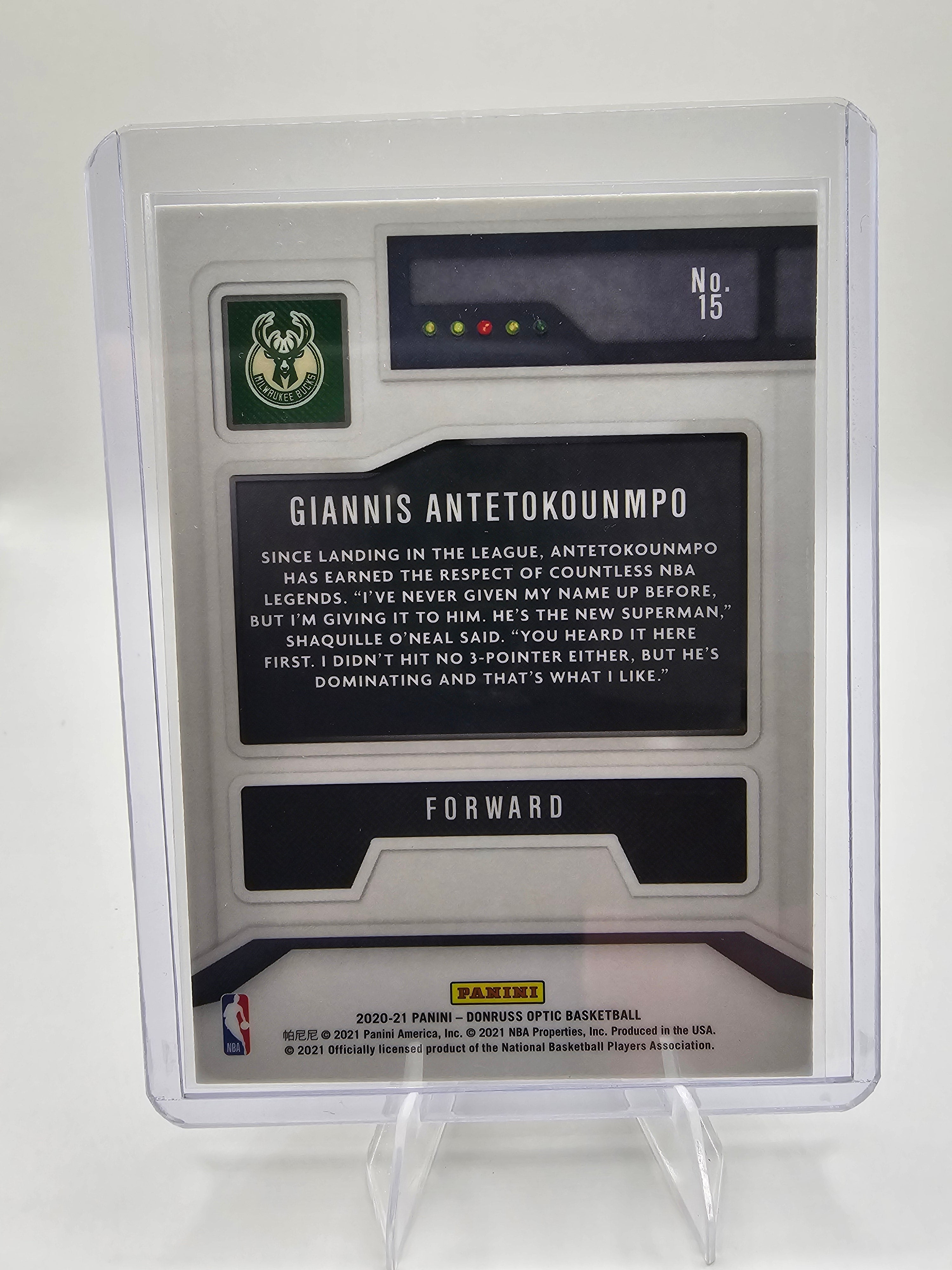 Giannis Antetokounmpo 2020-21 Donruss Optic T-Minus 3…2…1 Card
