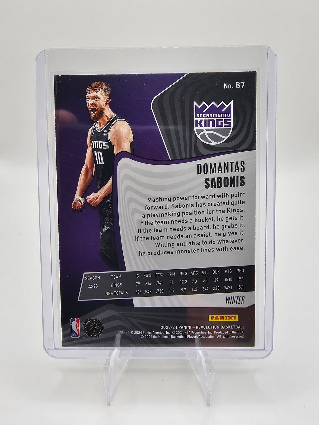 Domantas Sabonis Sacramento Kings Cracked Ice / Mosaic Style Insert Card Listing