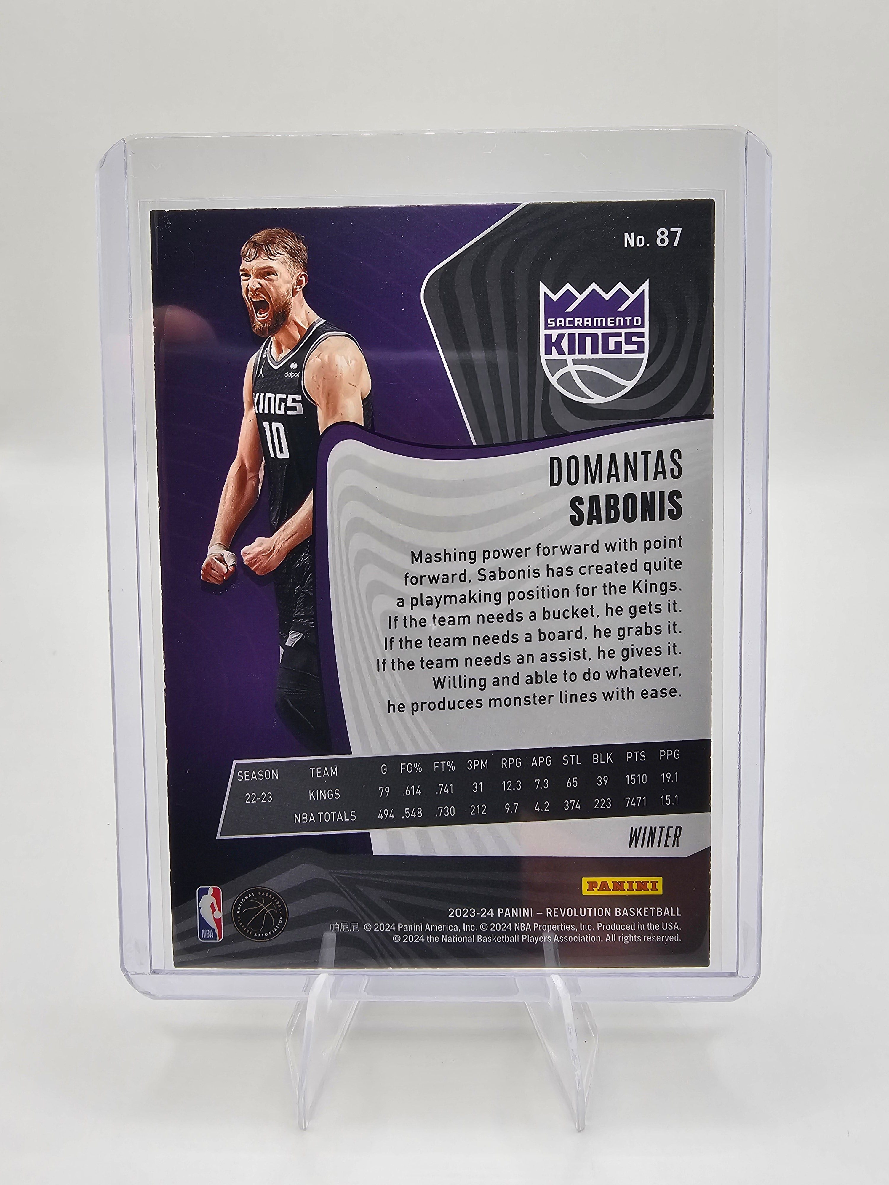 Domantas Sabonis Sacramento Kings Cracked Ice / Mosaic Style Insert Card Listing
