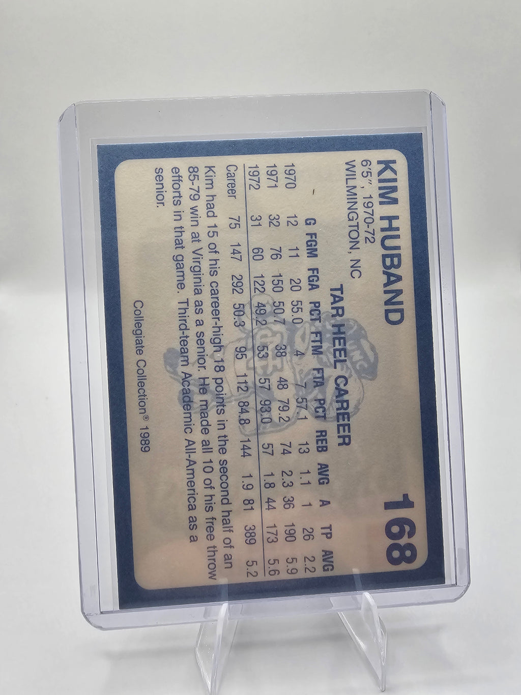 1989 Collegiate Collection North Carolina's Finest #168 Kim Huband