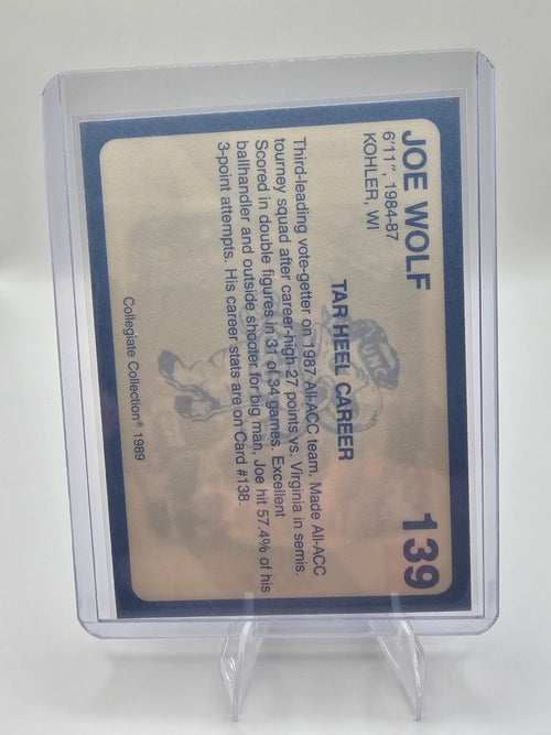 1989 Collegiate Collection North Carolina's Finest #139 Joe Wolf