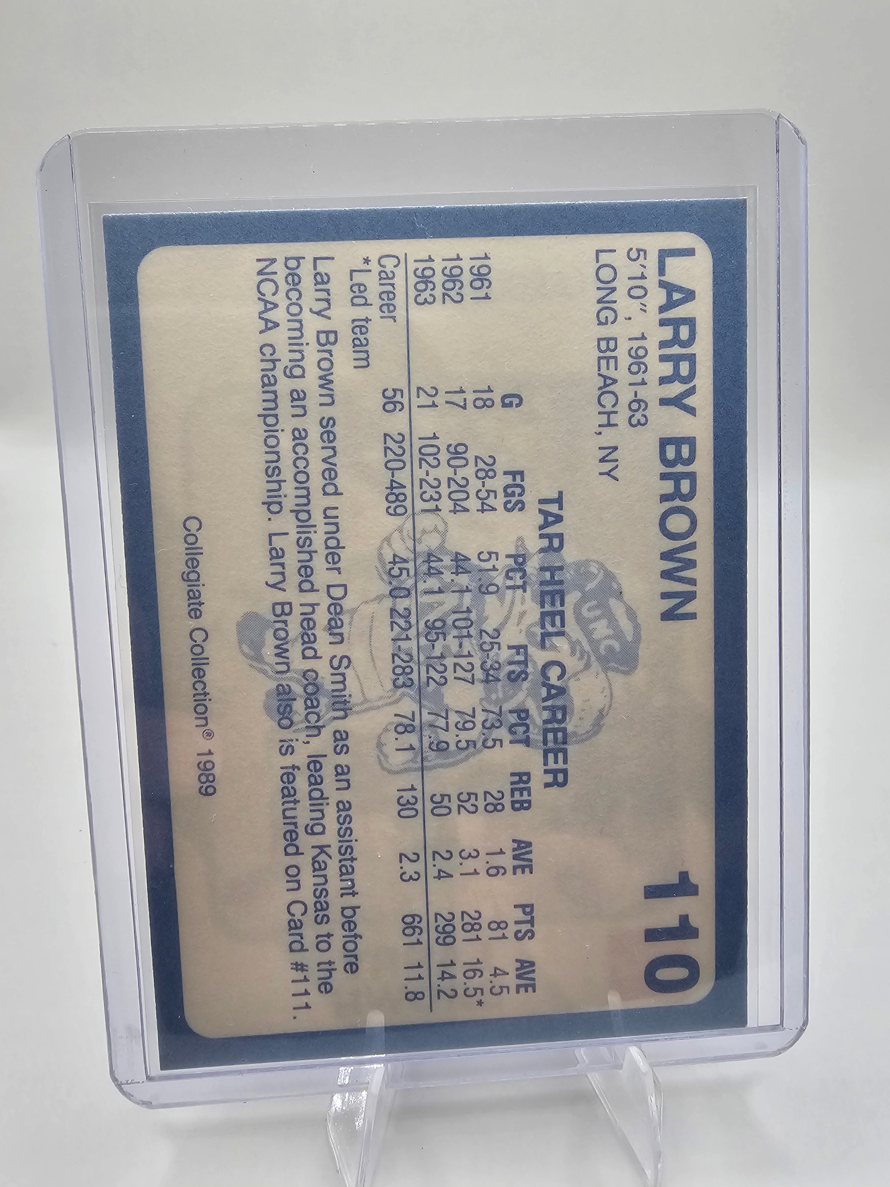 1989 Collegiate Collection North Carolina's Finest #110 Larry Brown