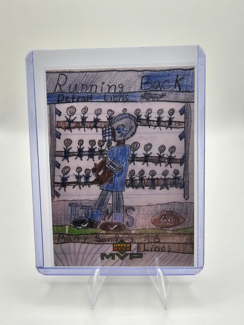 Barry Sanders “Running Back” Custom Kids Art Card