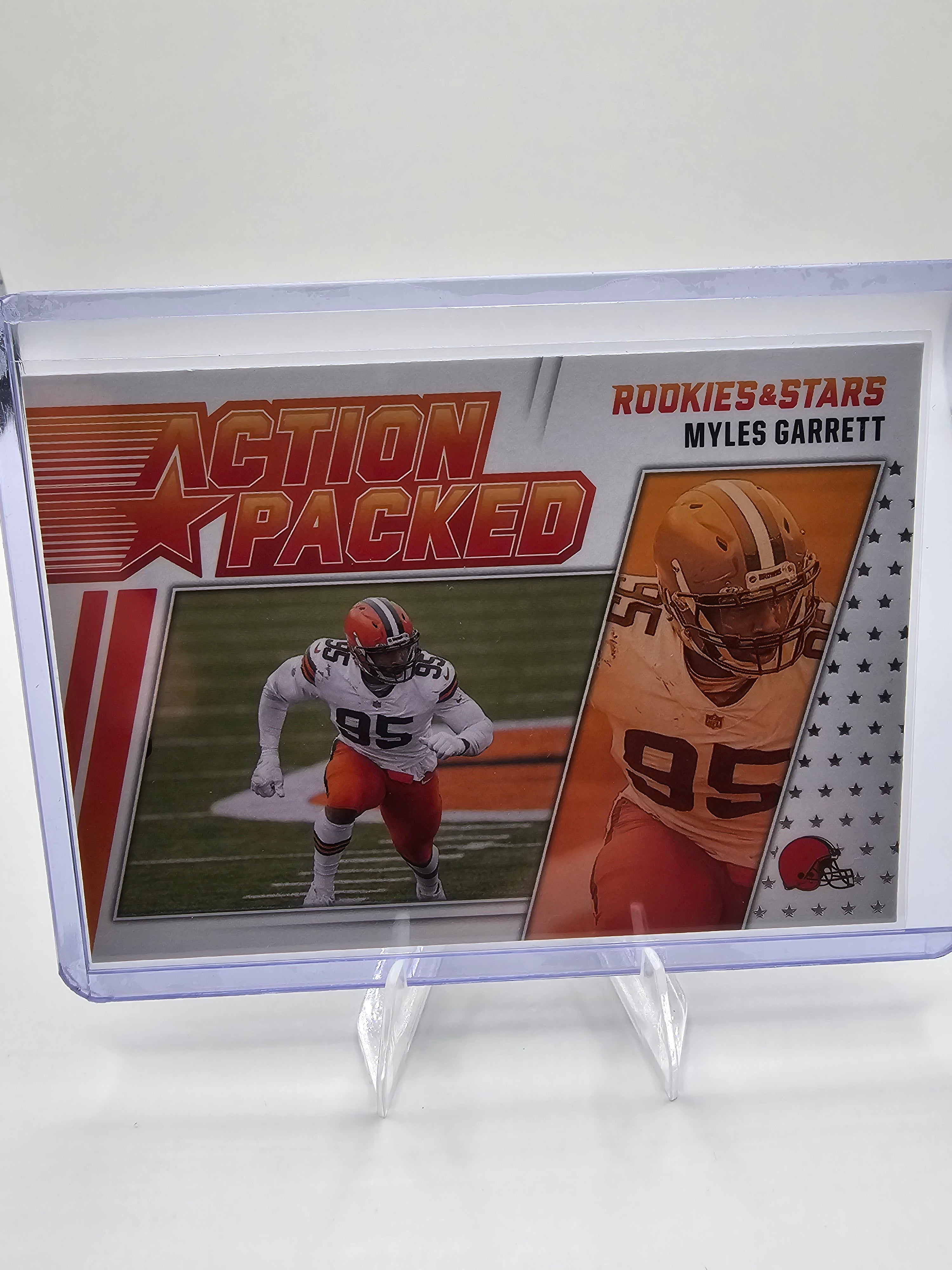 2021 Myles Garrett Cleveland Browns “Action Packed” Rookie & Stars Card