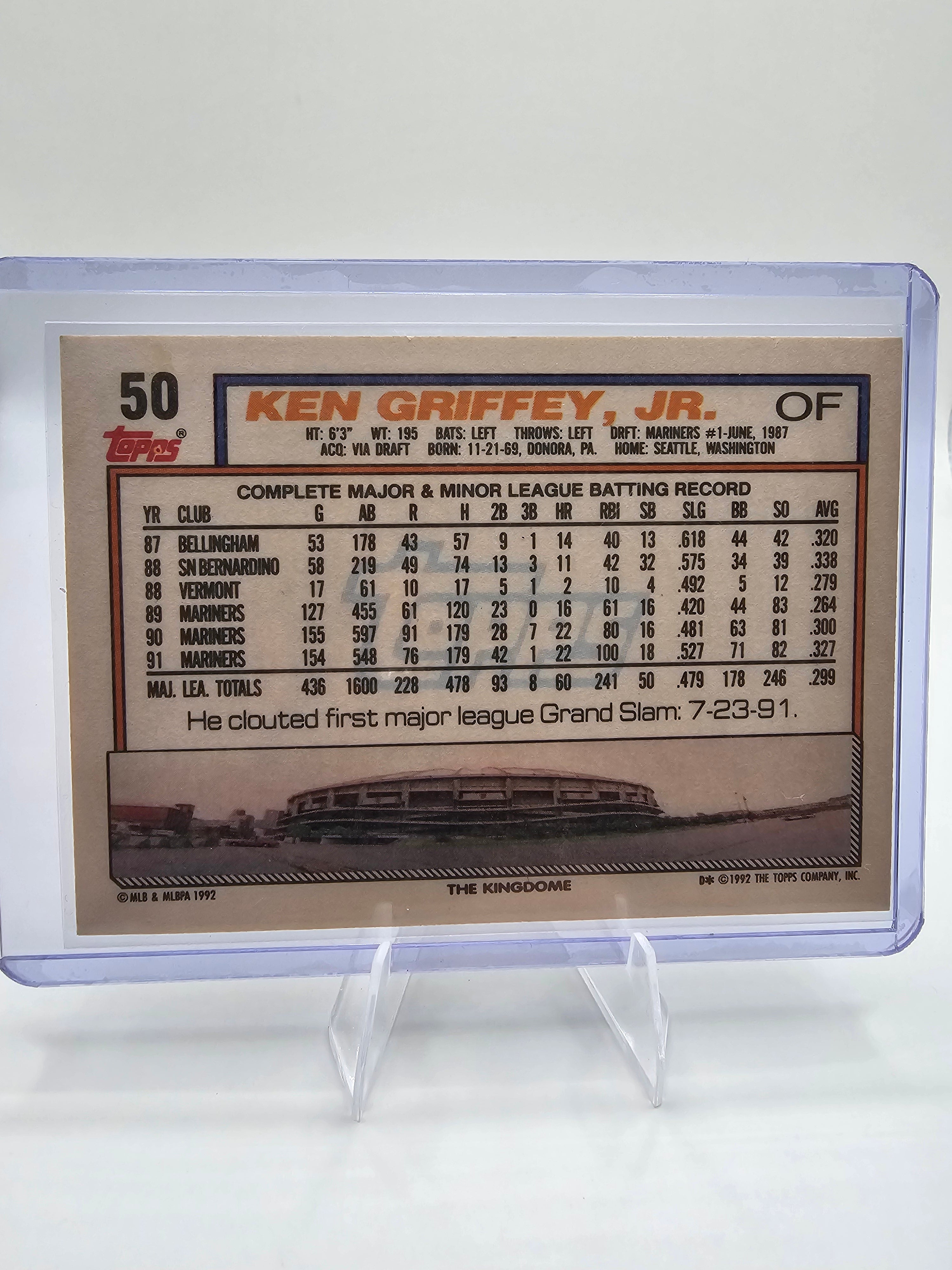 1992 Topps Ken Griffey Jr. Seattle Mariners #50