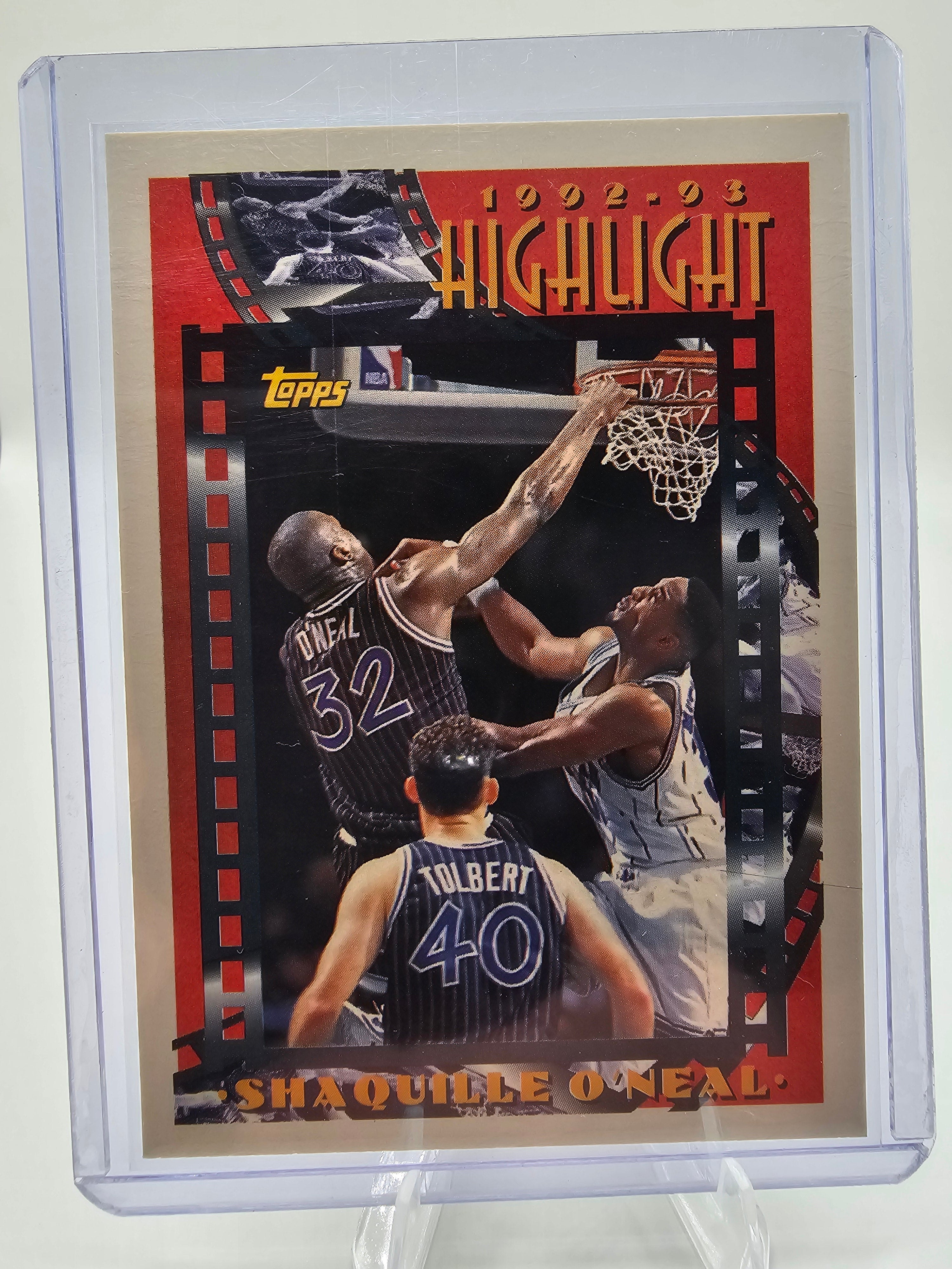 Shaquille O'Neal 1993 Highlight Topps Insert Card