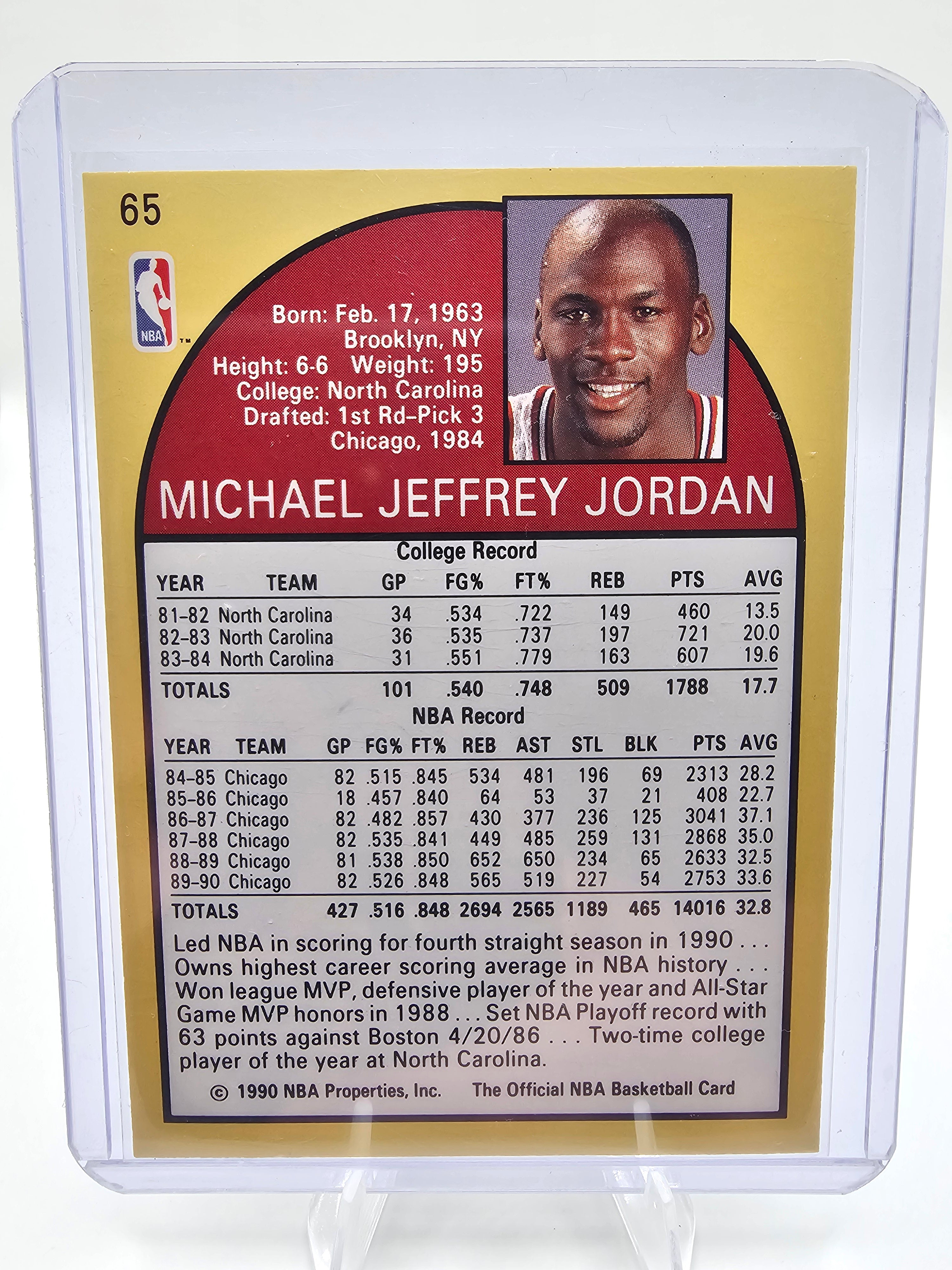 1990 Hoops Team Night Chicago Bulls Michael Jordan
