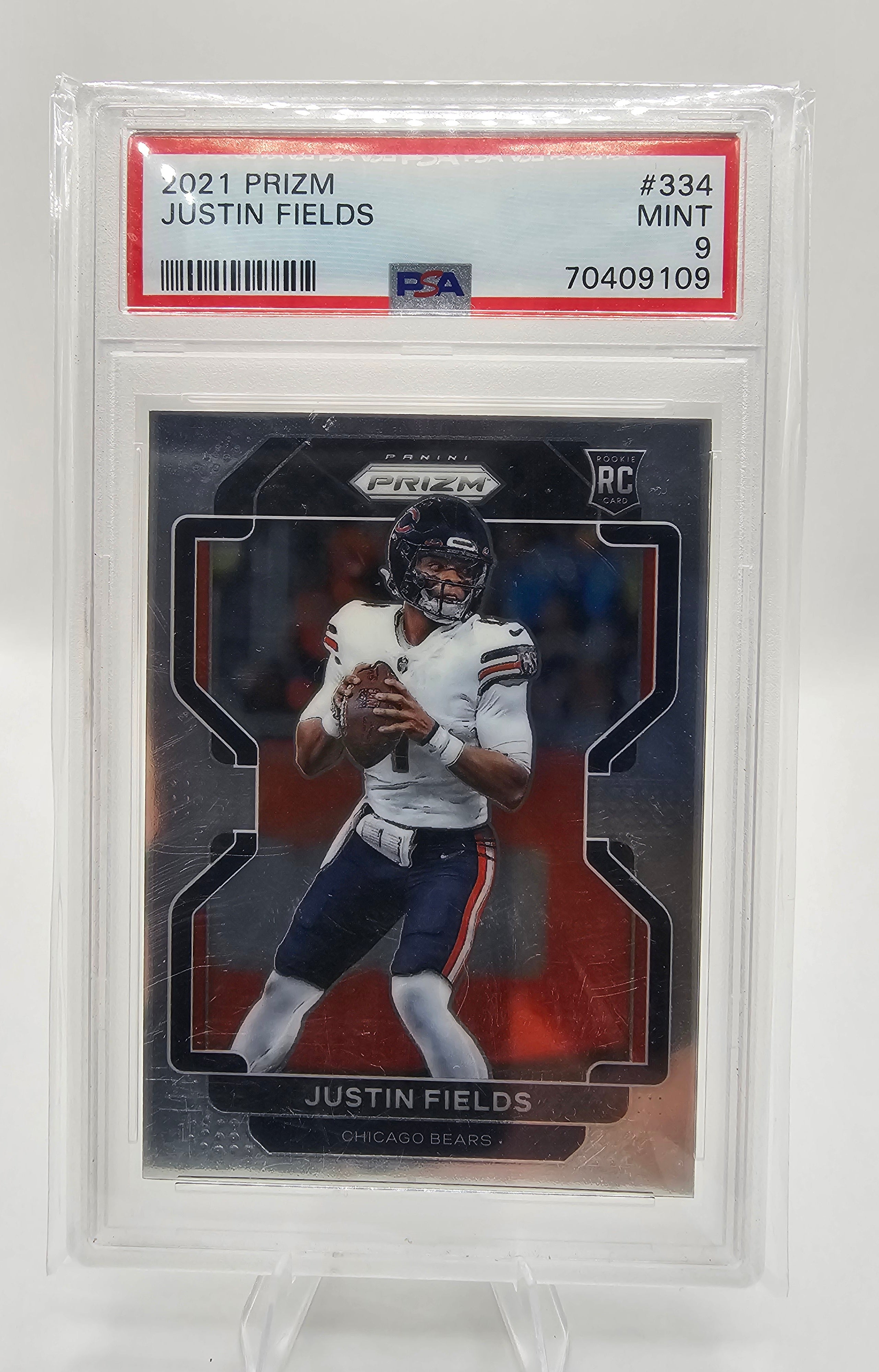 2021 Panini Prizm Justin Fields Rookie Card #334 – PSA 9 Mint