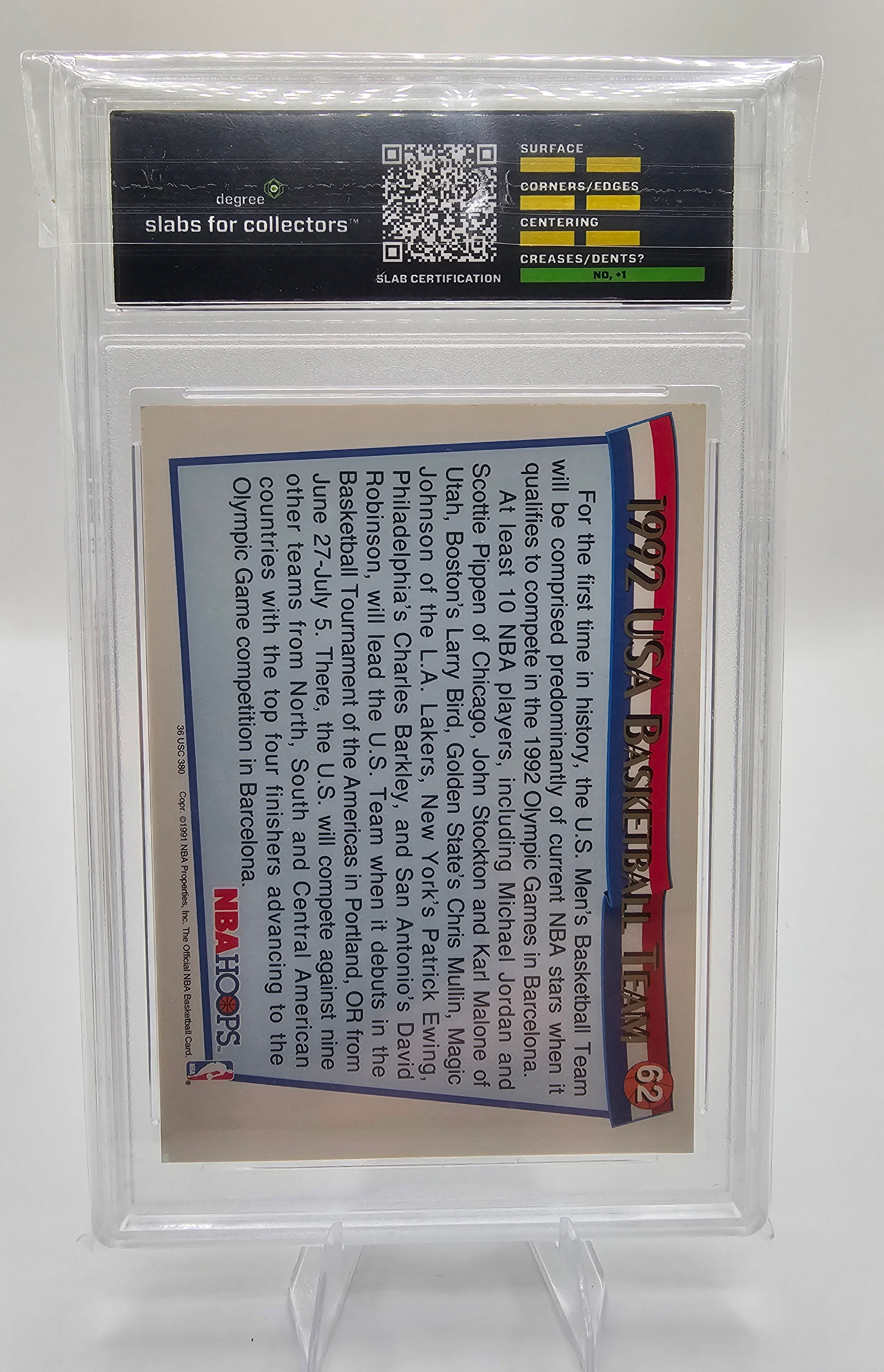1991 NBA Hoops McDonald’s 1992 USA Basketball Team #62 – Degree 7 NM