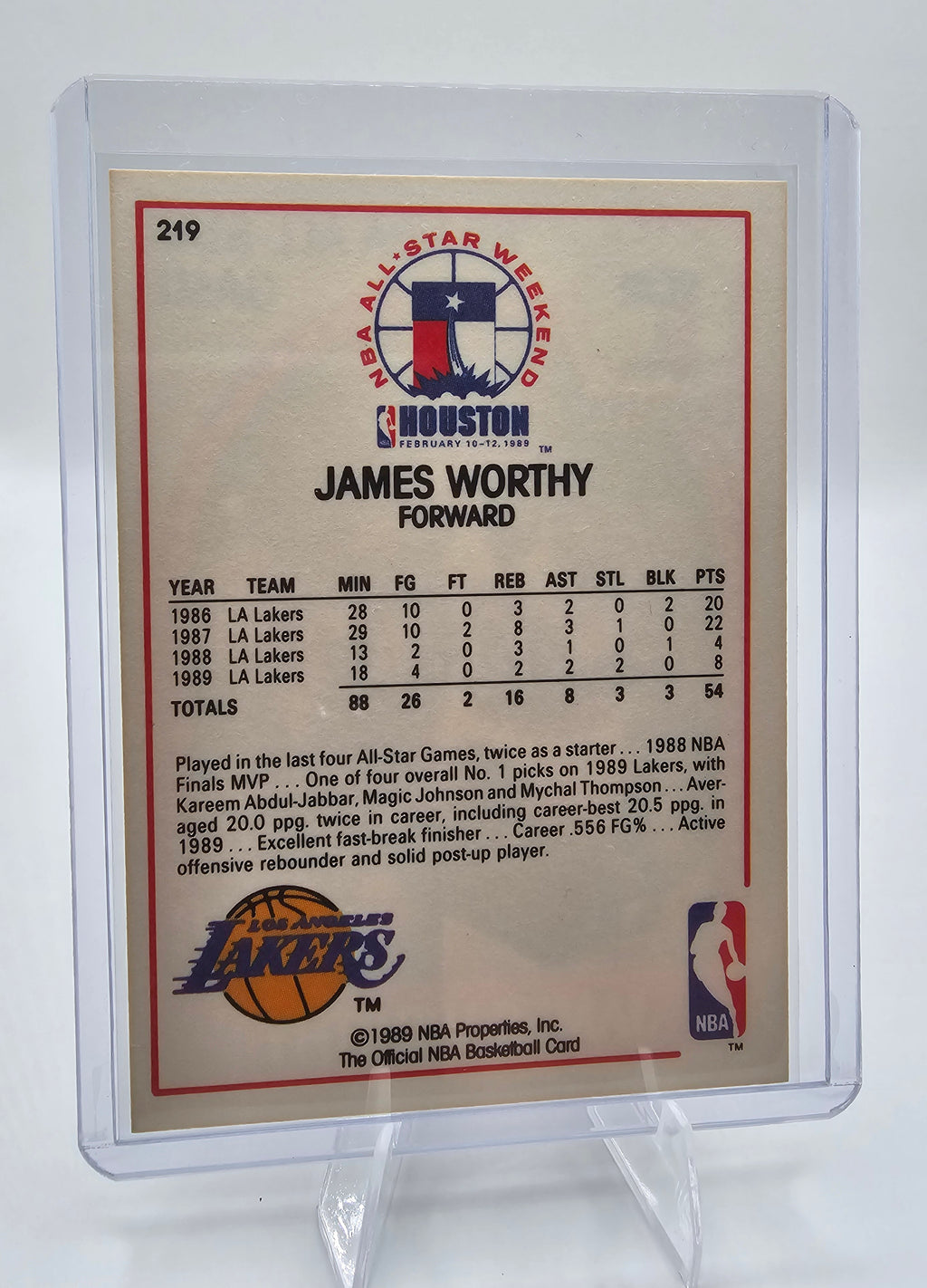 1989-90 Hoops #219 James Worthy