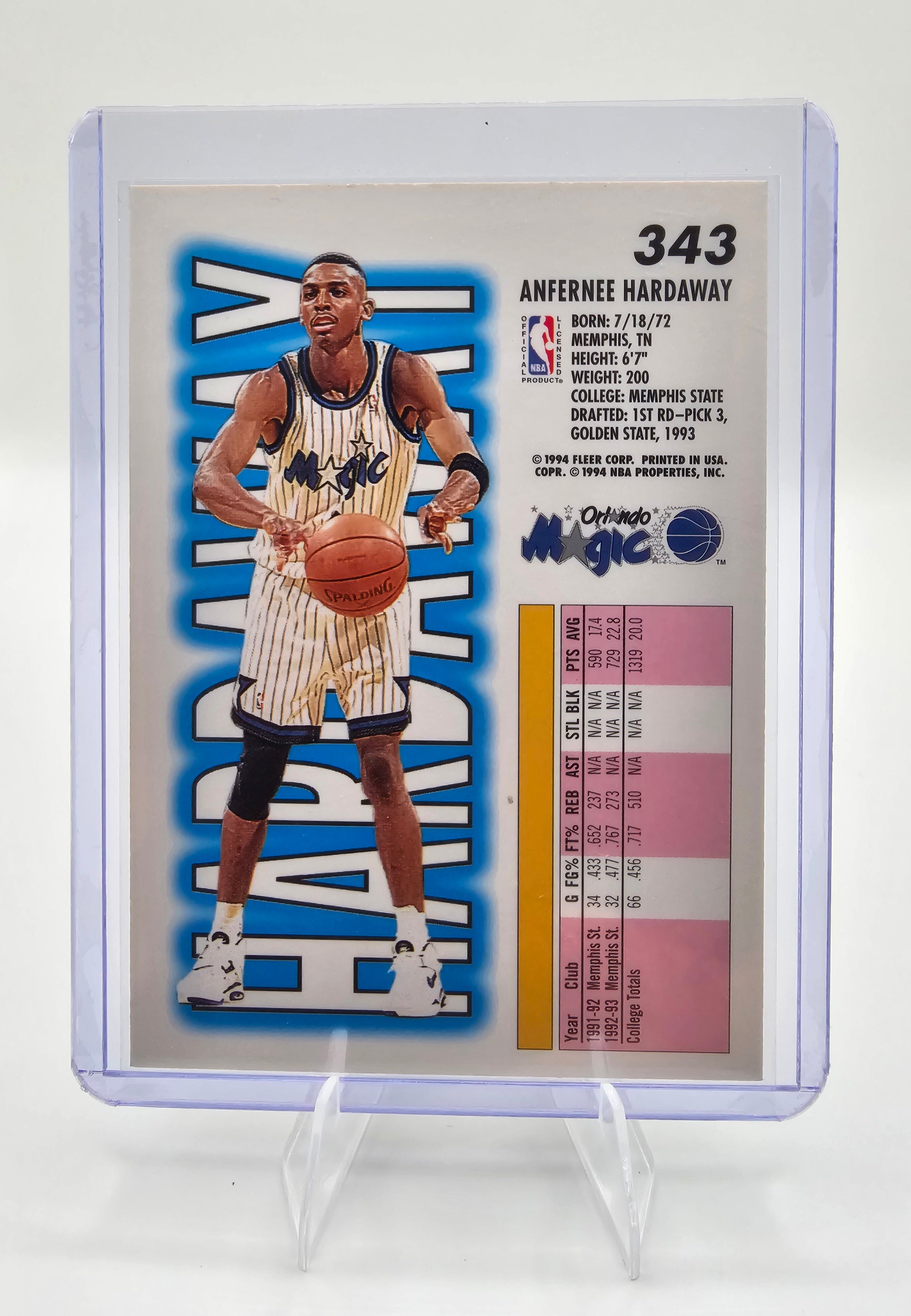 1993-94 Fleer #343 Anfernee Hardaway