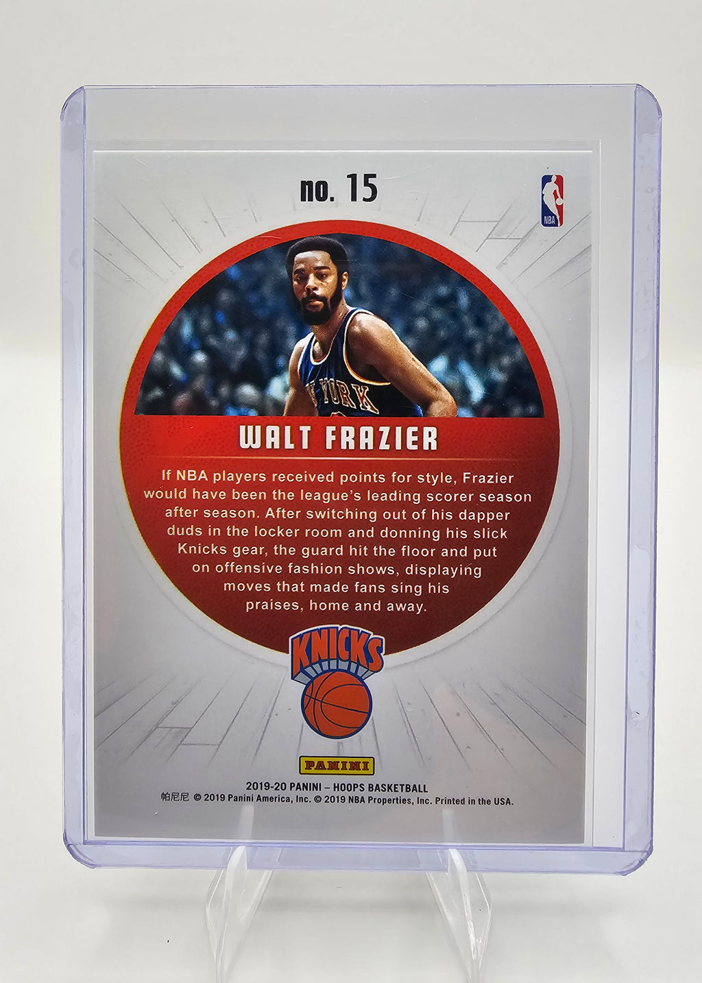 2019-20 Hoops #15 Walt Frazier Legends of the Ball