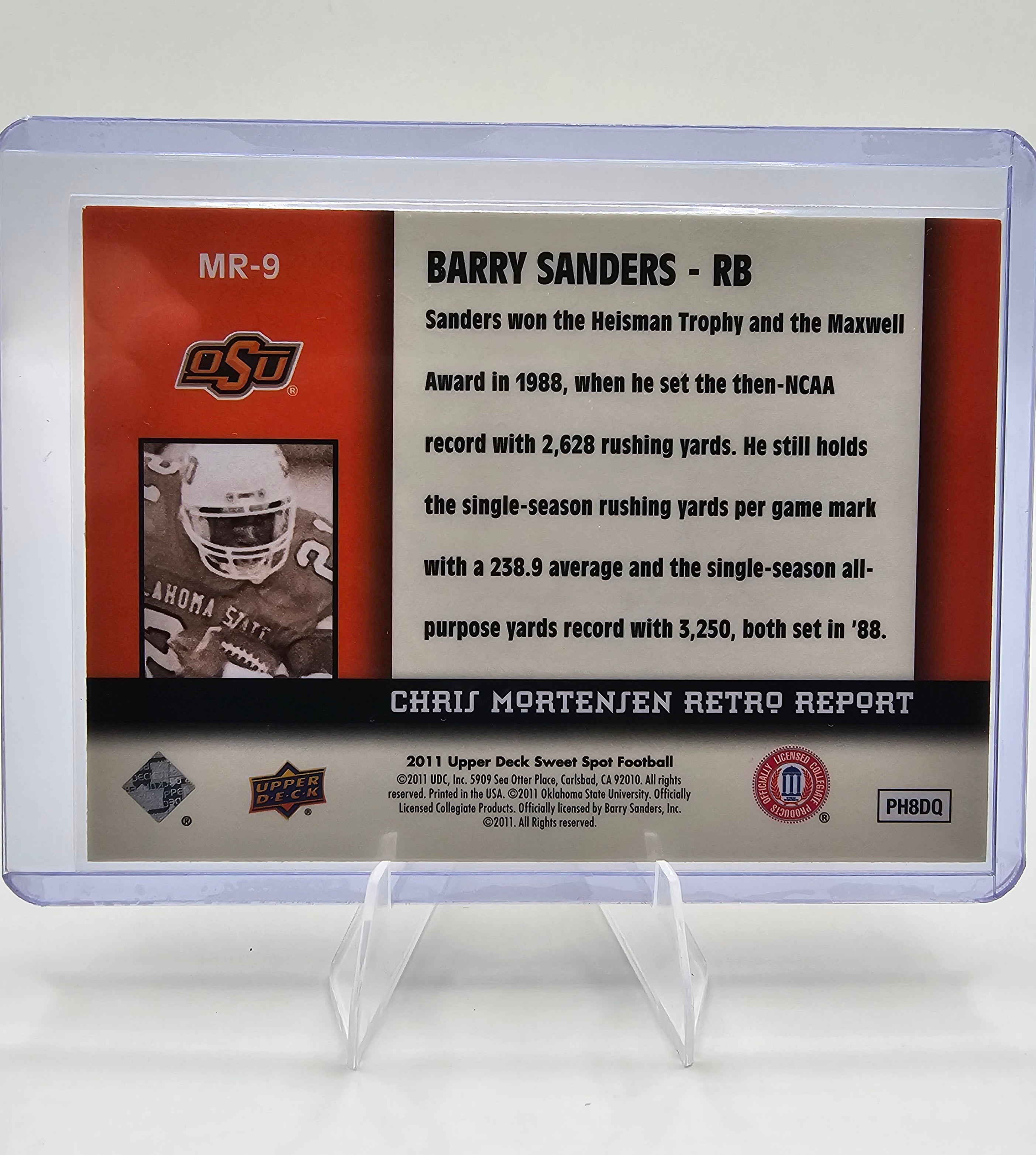 Barry Sanders Upper Deck Sweet Spot Retro Report