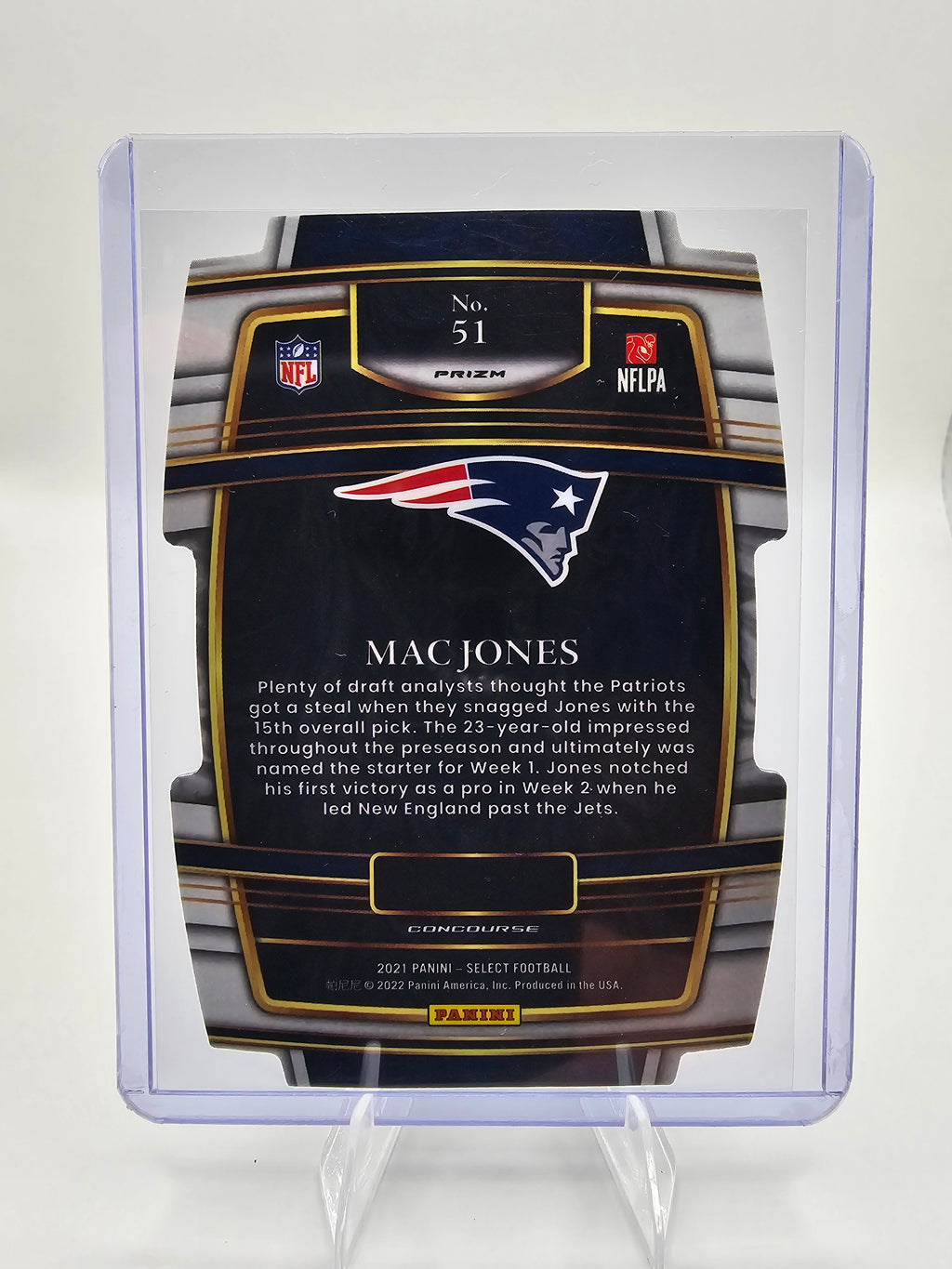 Mac Jones 2021 Panini Select Rookie Card Green Die-Cut
