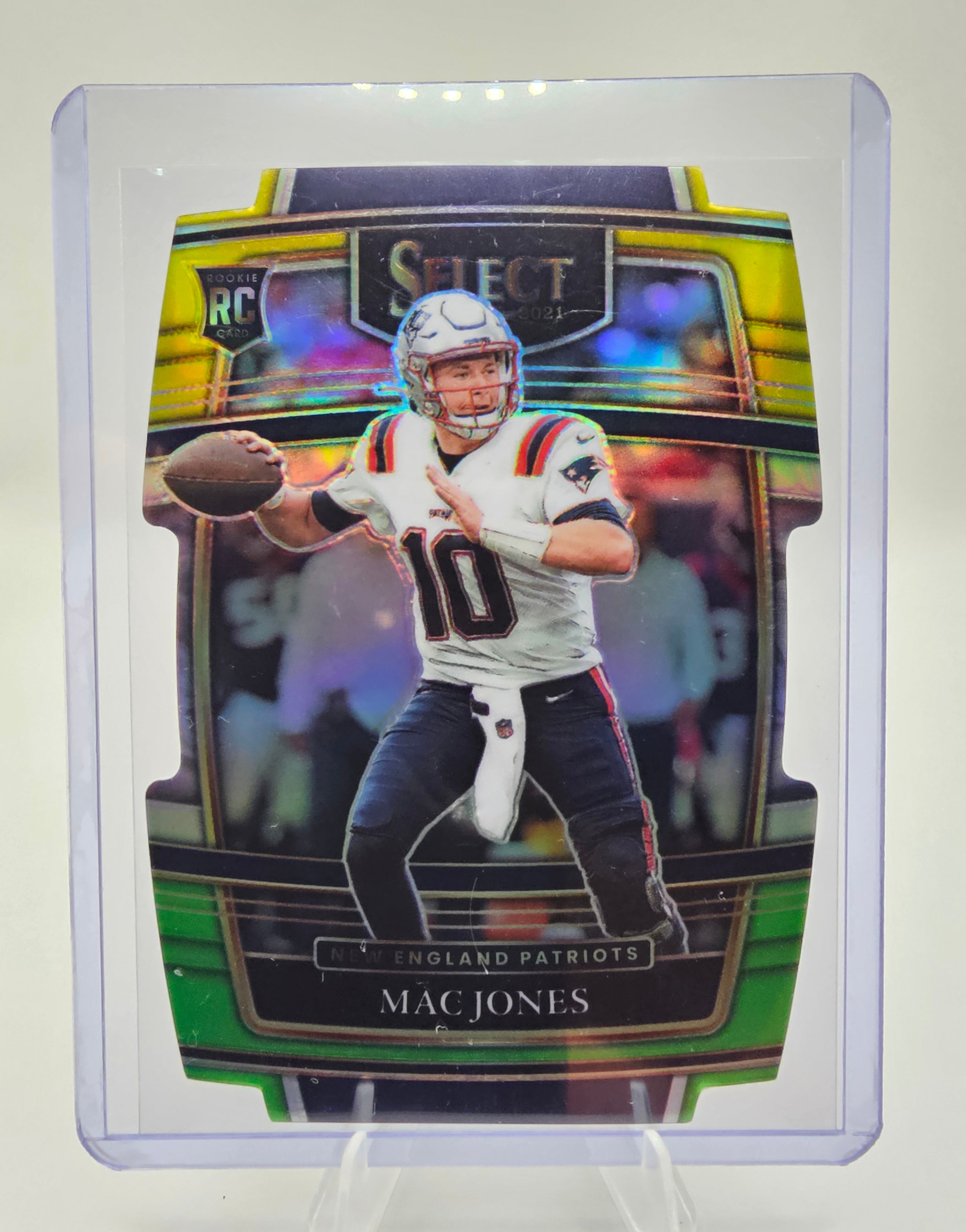 Mac Jones 2021 Panini Select Rookie Card Green Die-Cut
