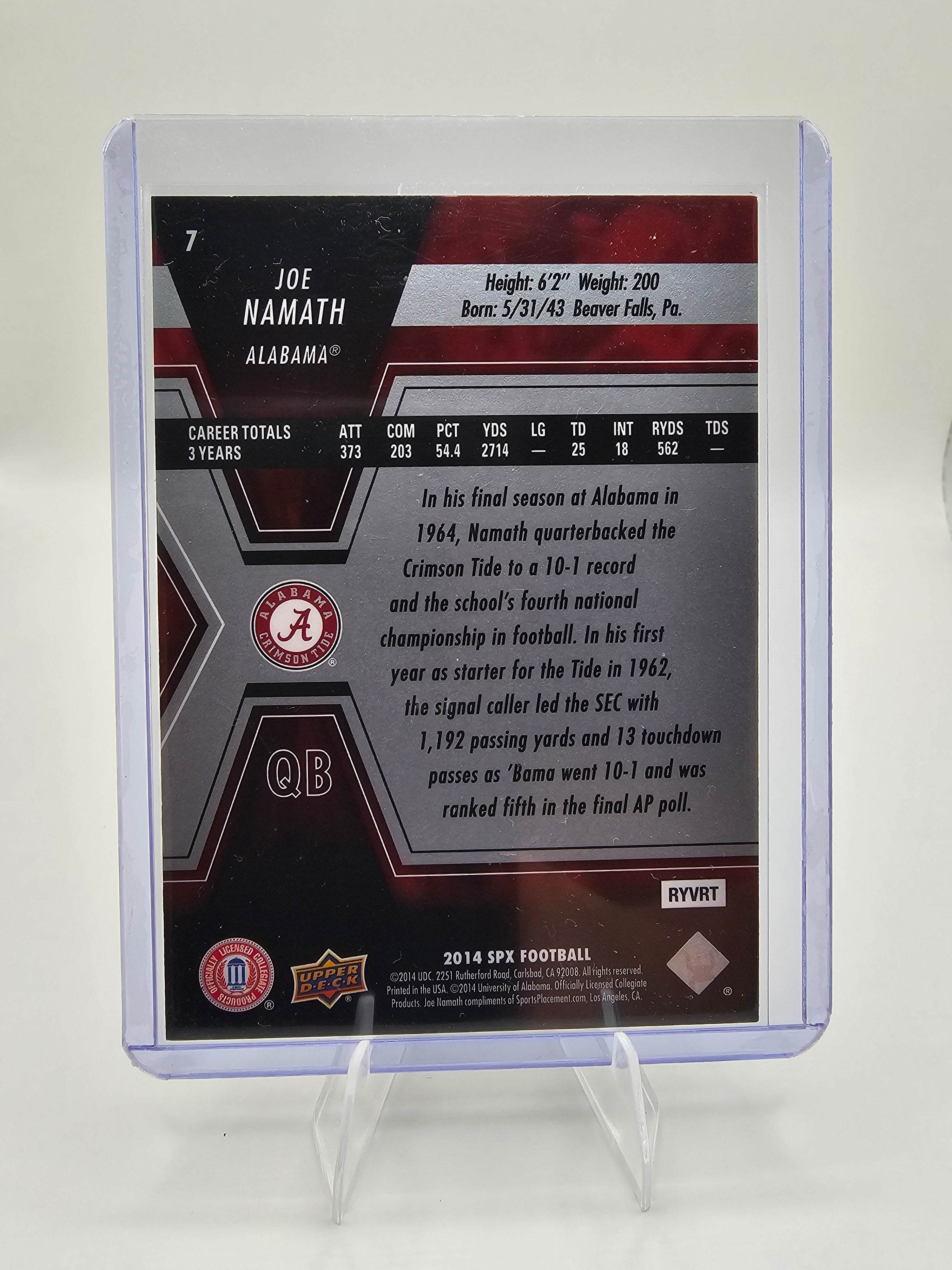 2014 SPx Joe Namath – Alabama Crimson Tide Legends