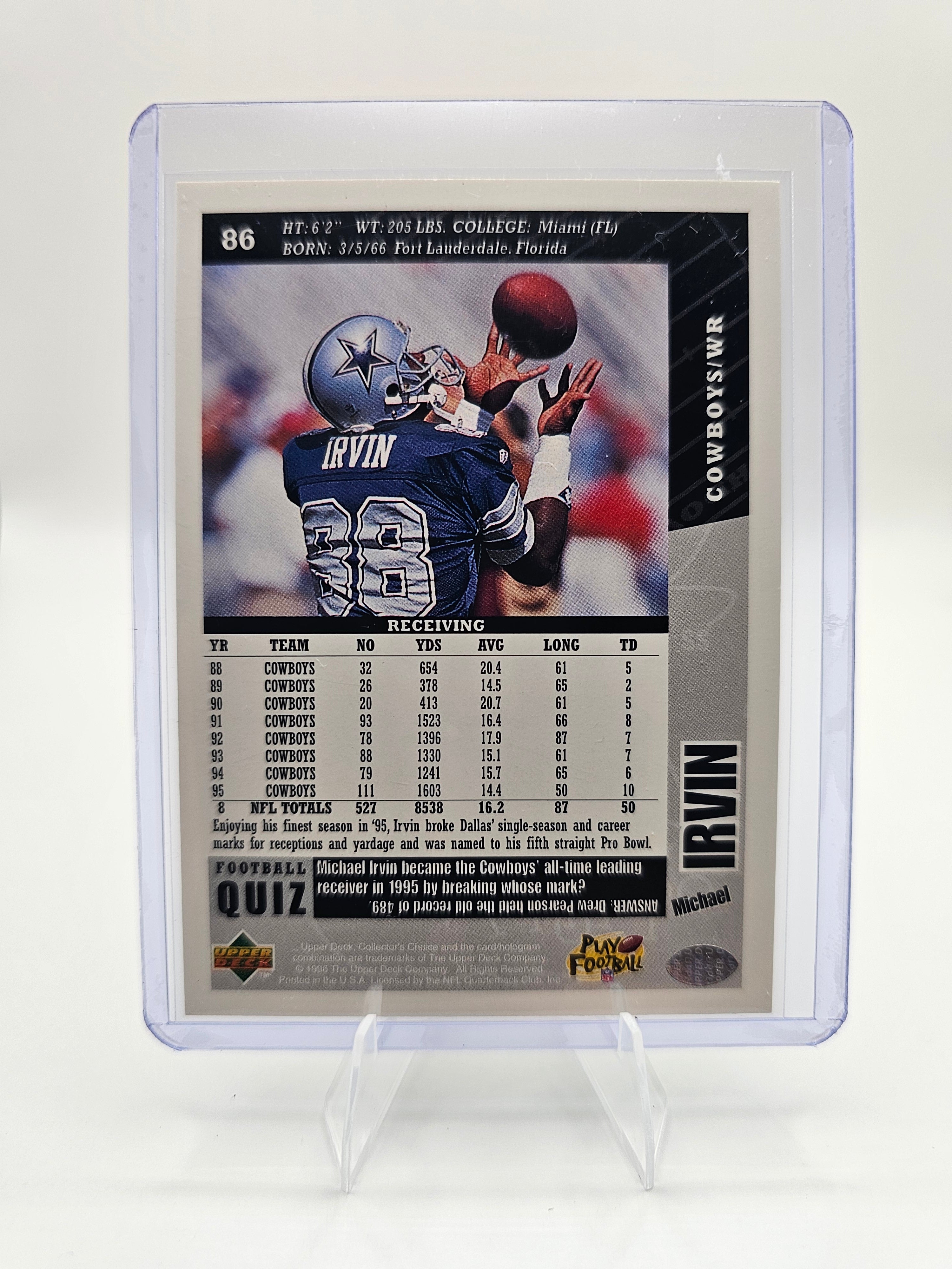 1996 Collector's Choice #86 Michael Irvin