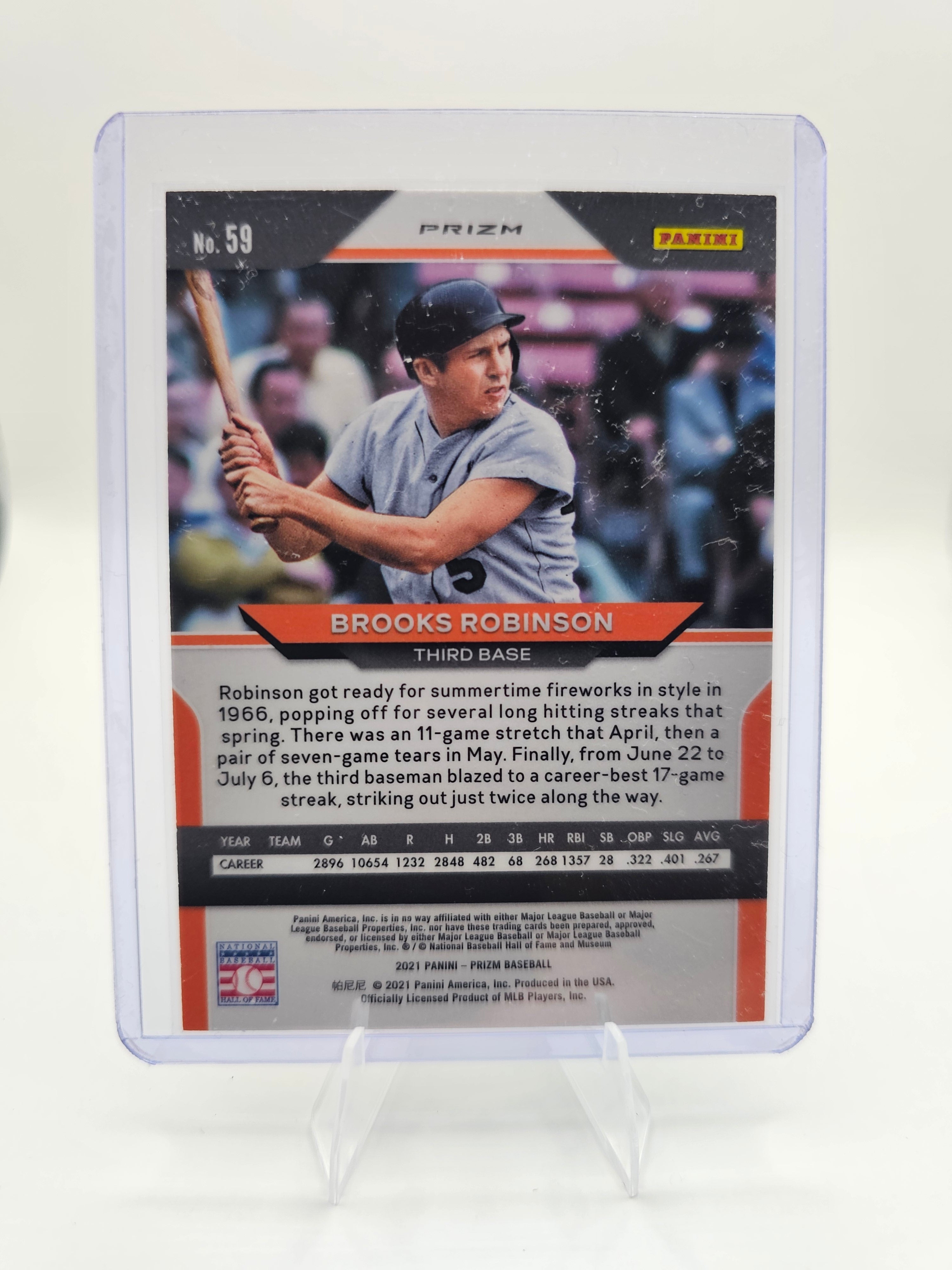 2021 Panini Prizm Red White & Blue Prizm #59 Brooks Robinson