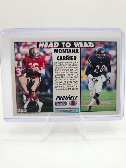 1991 Pinnacle #353 Joe Montana / Mark Carrier