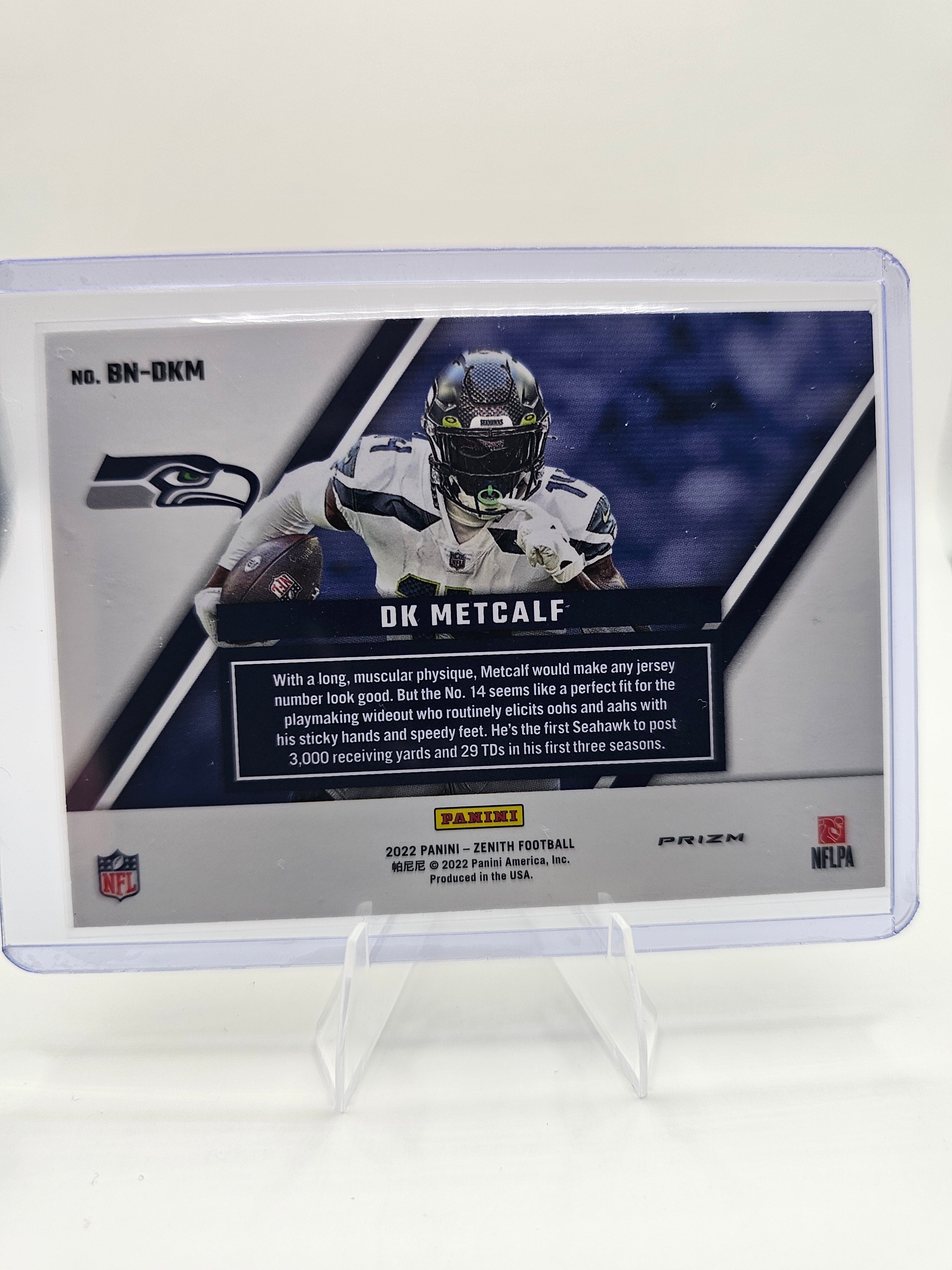 2022 Zenith DK Metcalf "Behind The Numbers" Card